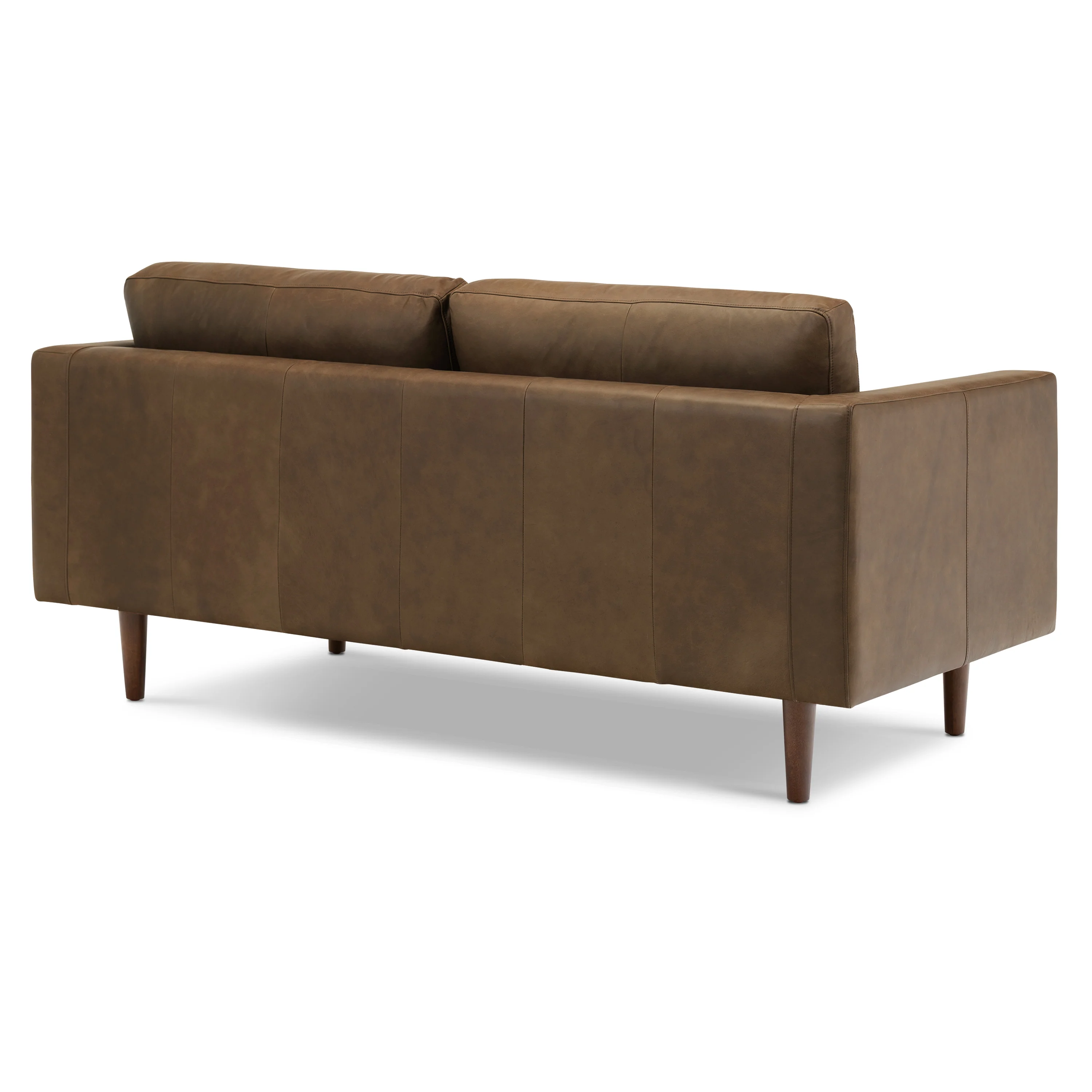 Napa 72" Leather Apartment Sofa | Cocoa Brown - Image 5