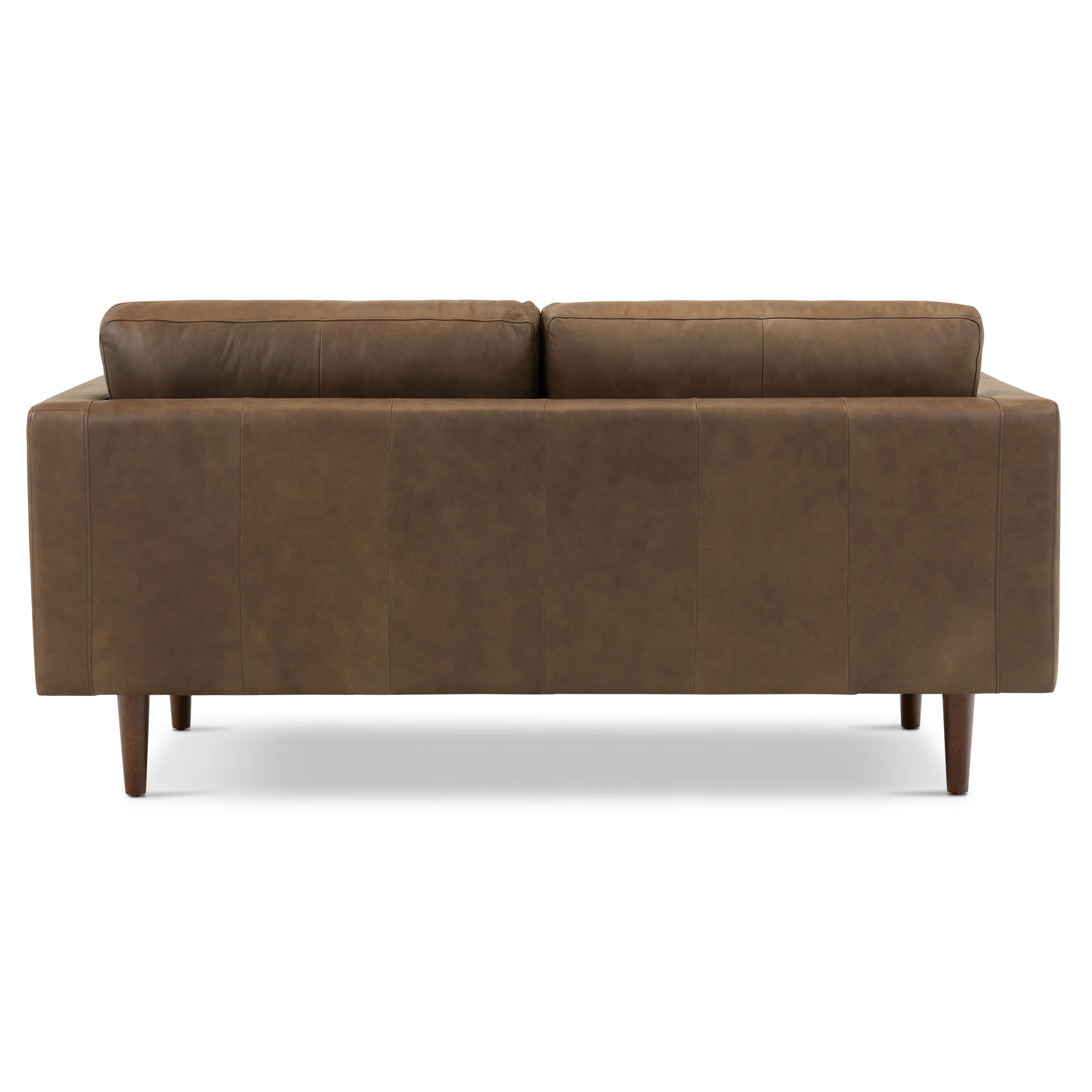 Napa 72" Leather Apartment Sofa | Cocoa Brown - Image 6