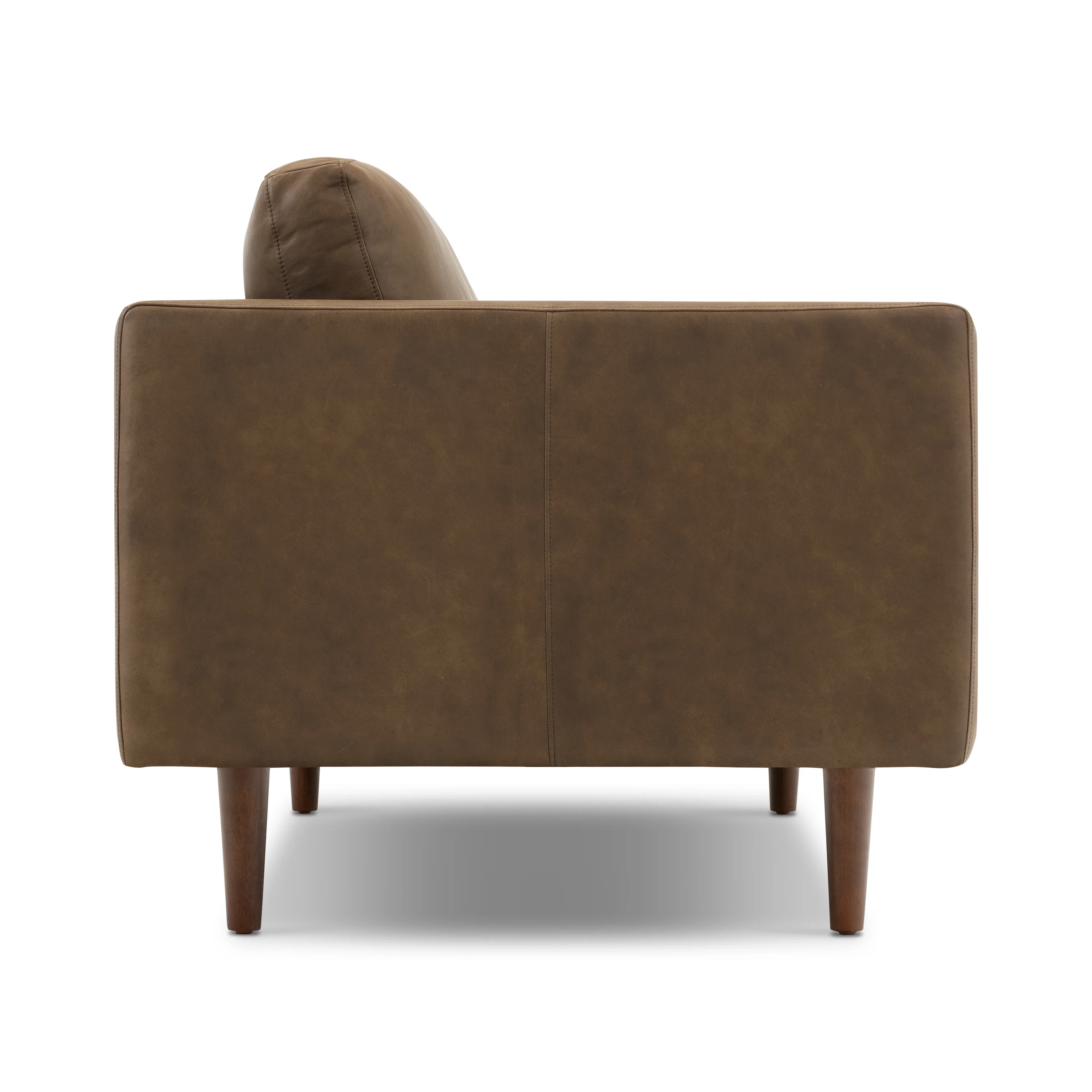 Napa 72" Leather Apartment Sofa | Cocoa Brown - Image 7