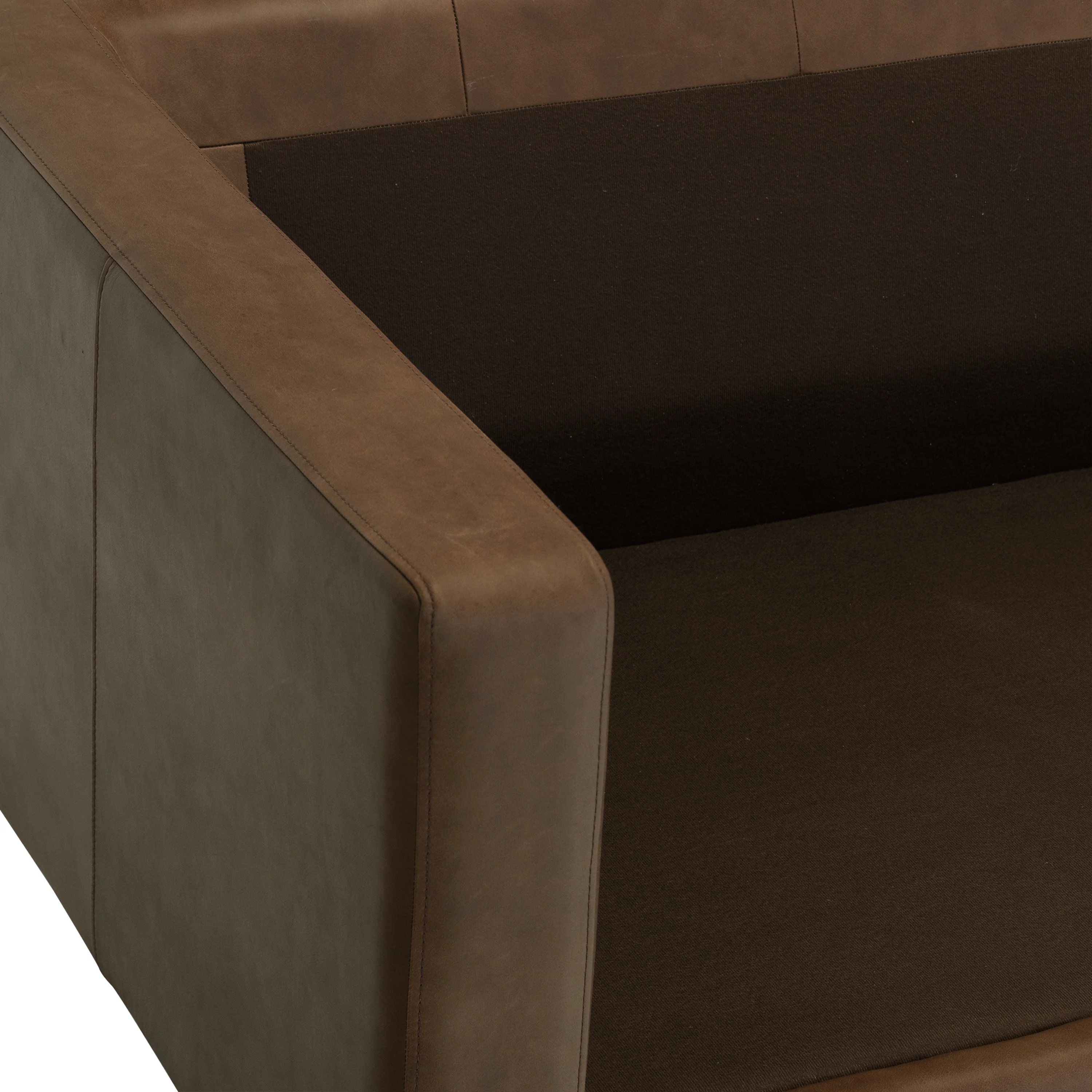 Napa 72" Leather Apartment Sofa | Cocoa Brown - Image 8