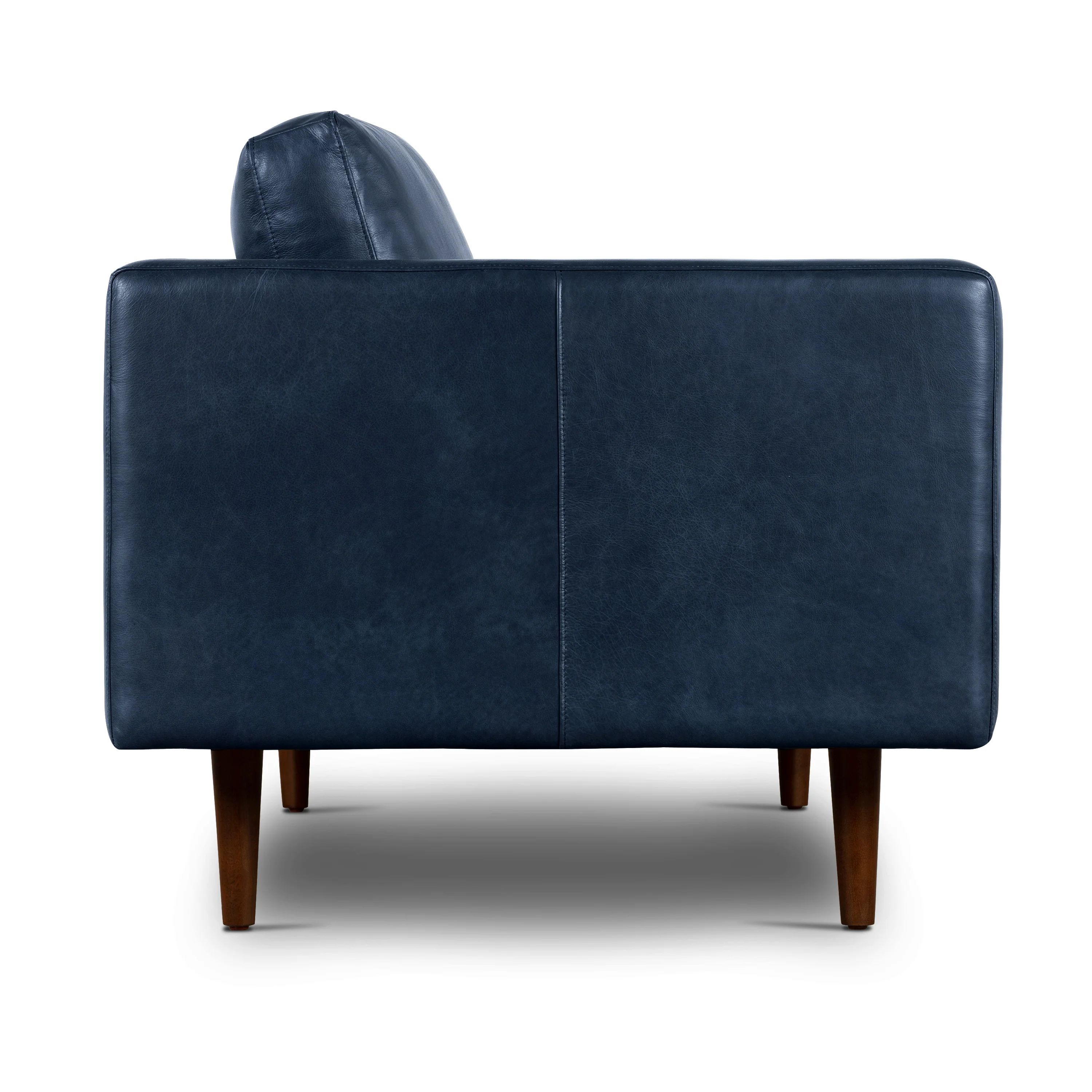 Napa 72" Leather Apartment Sofa | Midnight Blue - Image 6