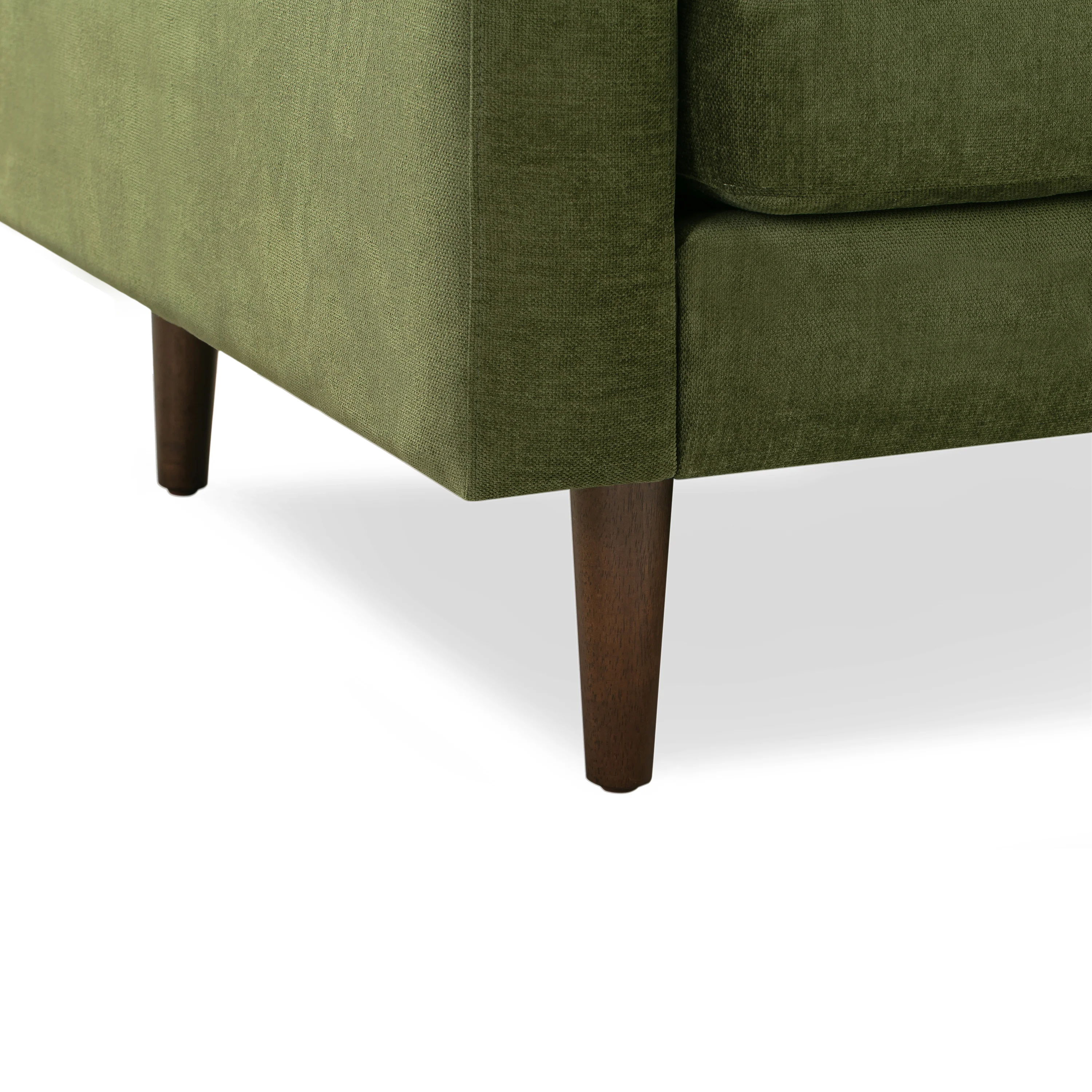 Napa 72" Velvet Apartment Sofa | Distressed Green Velvet - Image 12