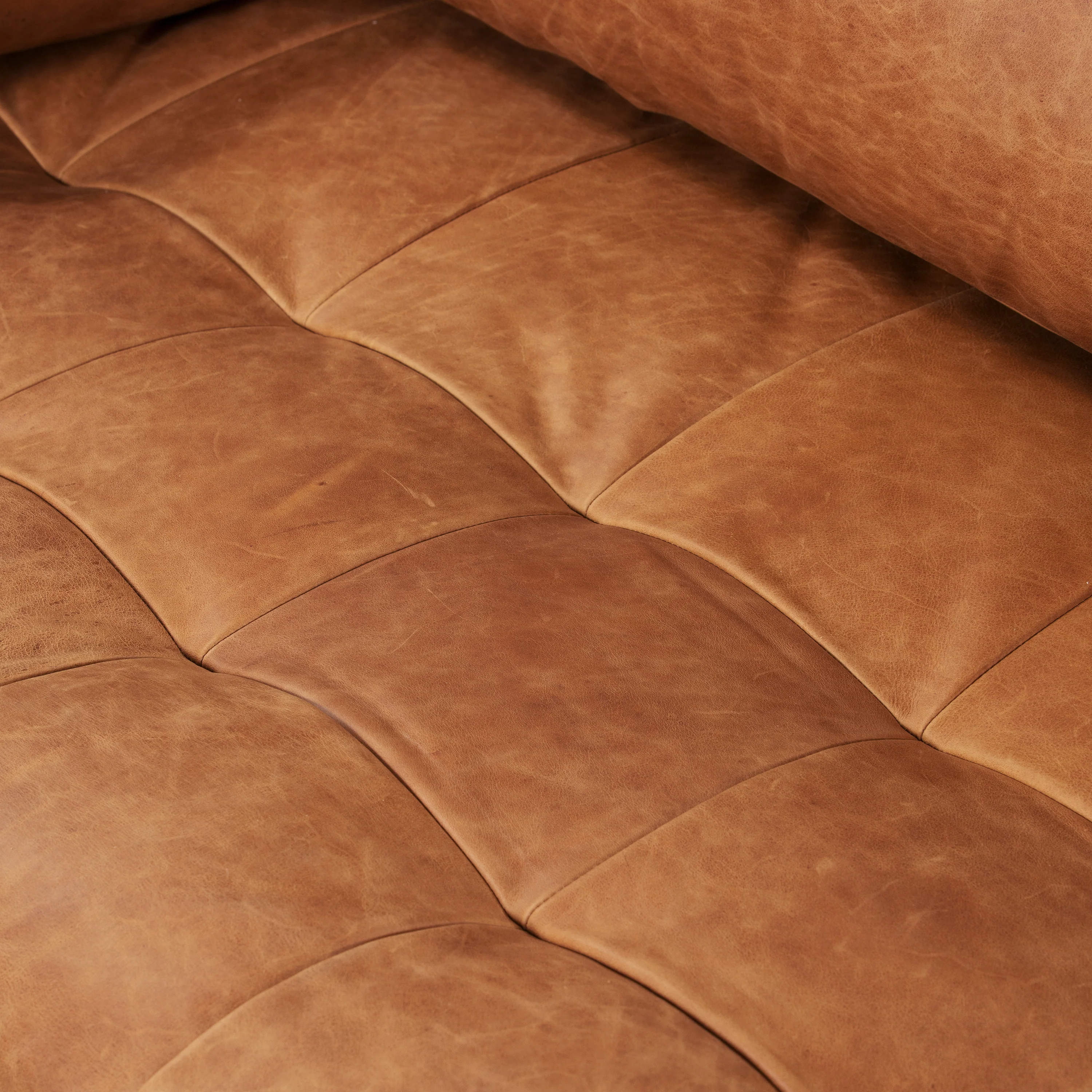 Napa 82" Leather Pull-Out Convertible Sleeper Sofa | Cognac Tan - Image 20