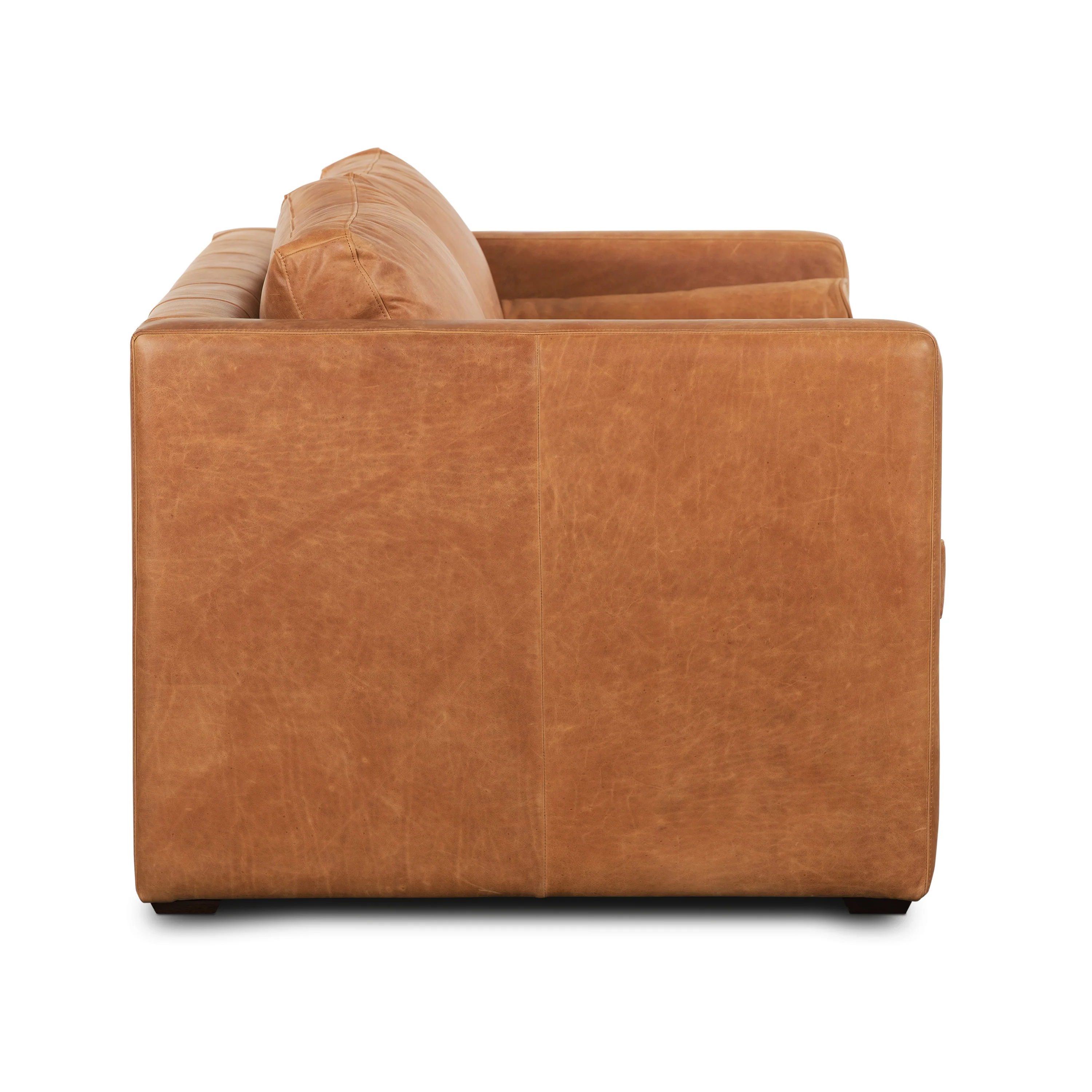 Napa 82" Leather Pull-Out Convertible Sleeper Sofa | Cognac Tan - Image 7