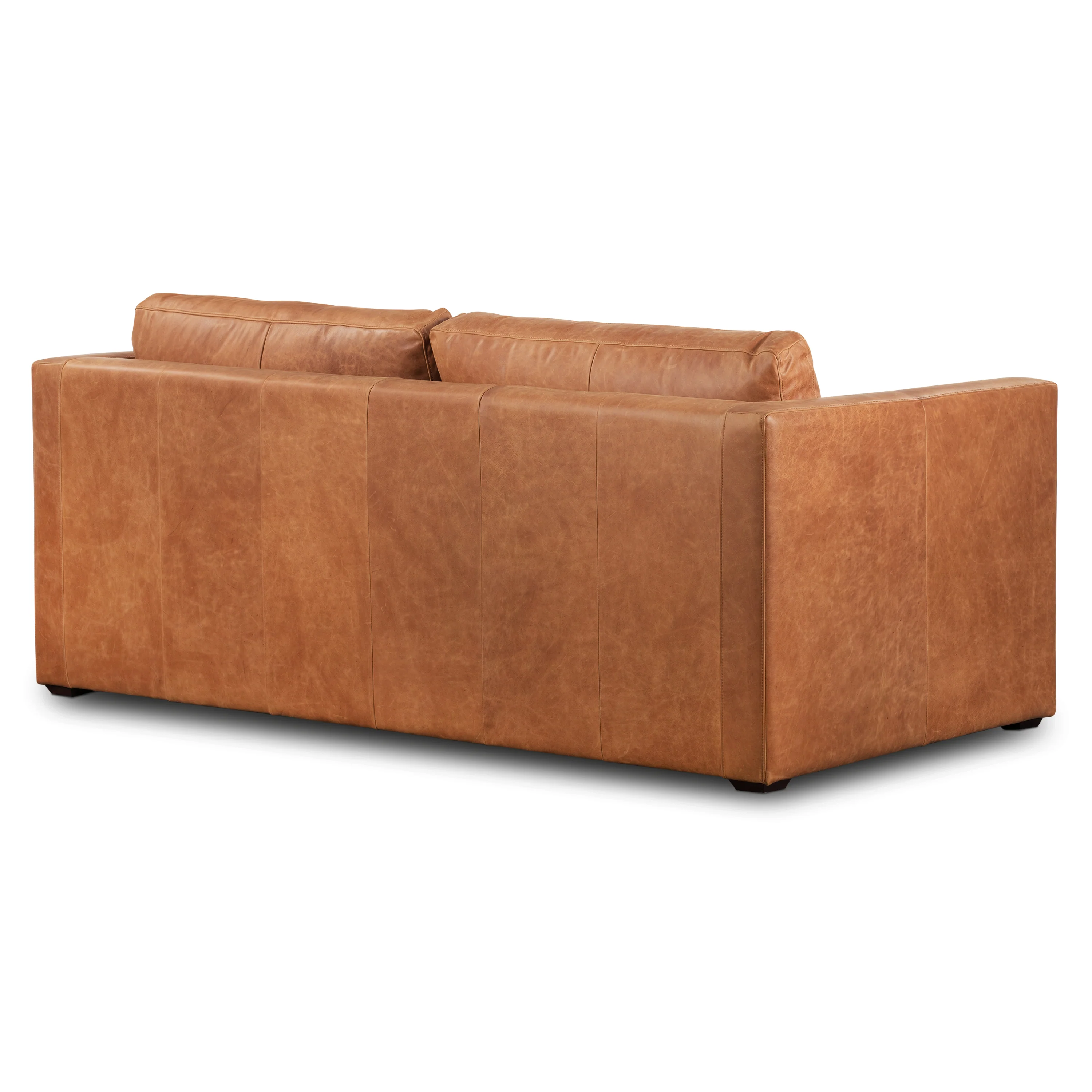Napa 82" Leather Pull-Out Convertible Sleeper Sofa | Cognac Tan - Image 8