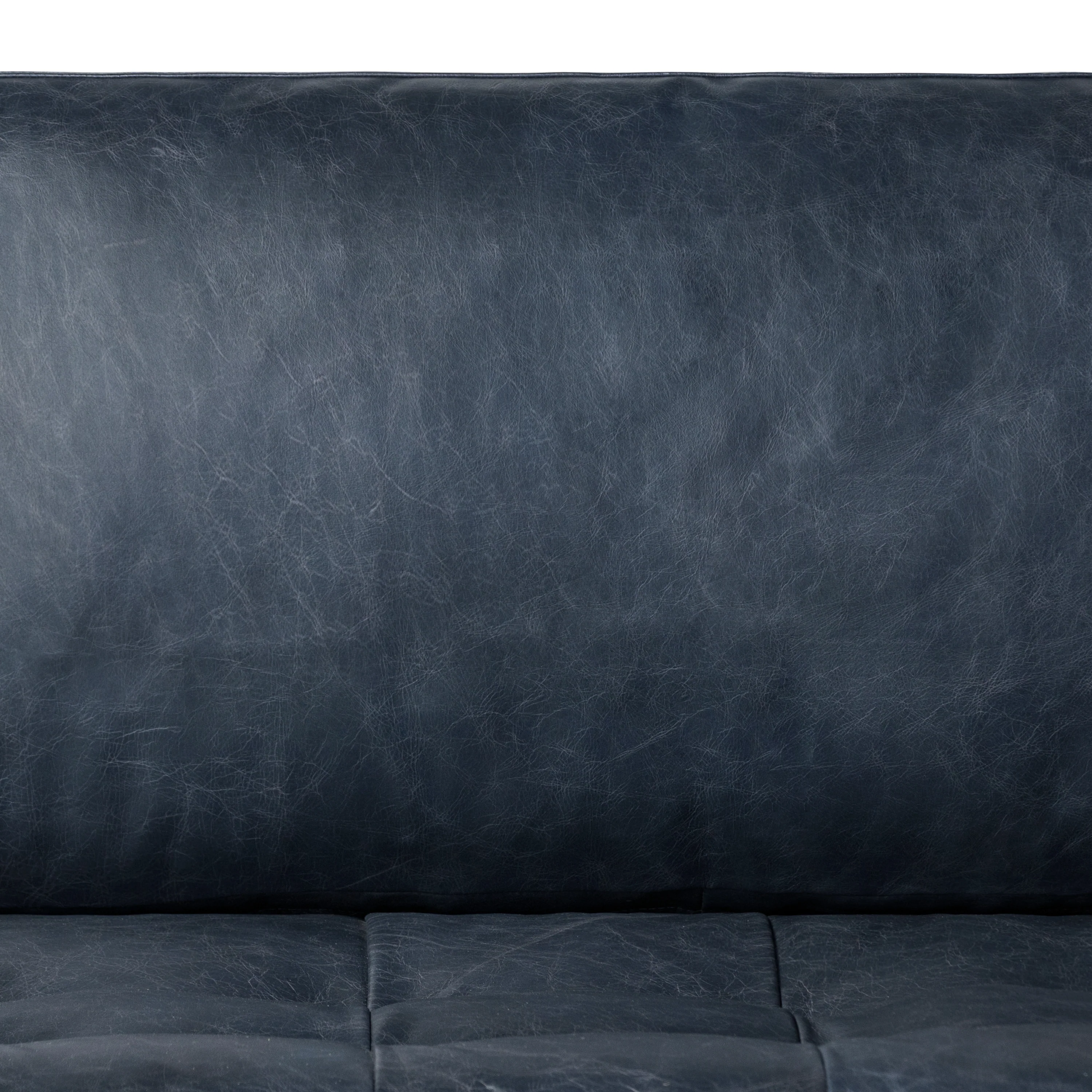 Napa 82" Leather Pull-Out Convertible Sleeper Sofa | Nightfall Blue - Image 14