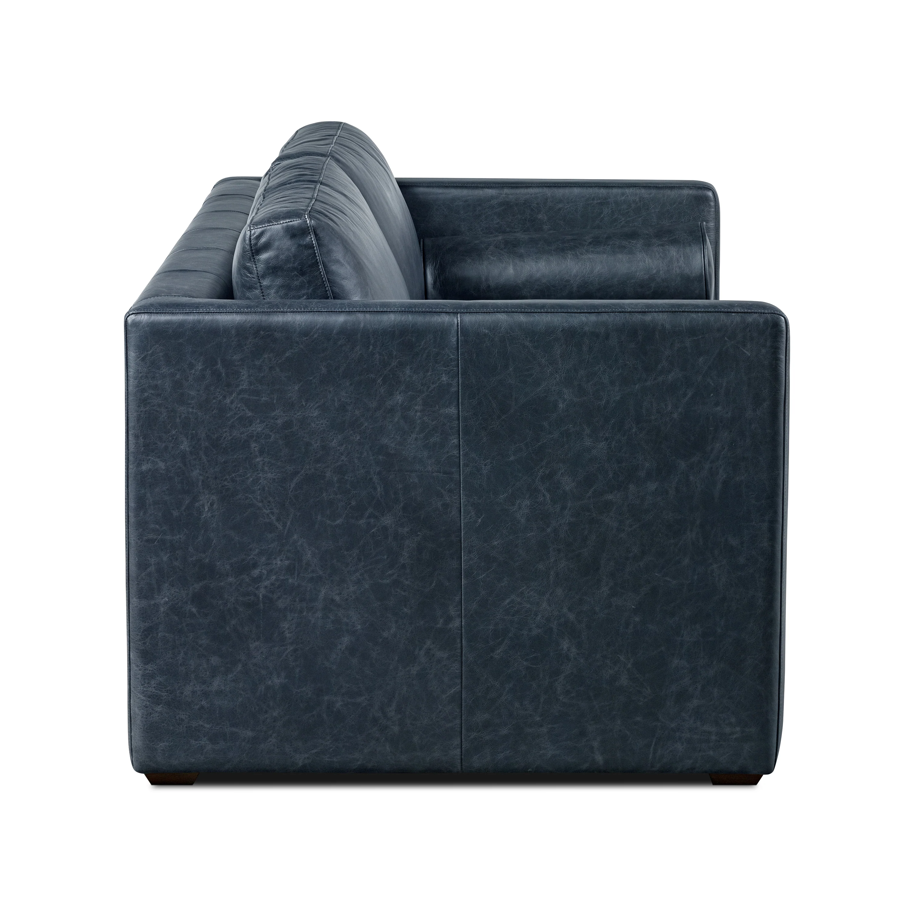 Napa 82" Leather Pull-Out Convertible Sleeper Sofa | Nightfall Blue - Image 7