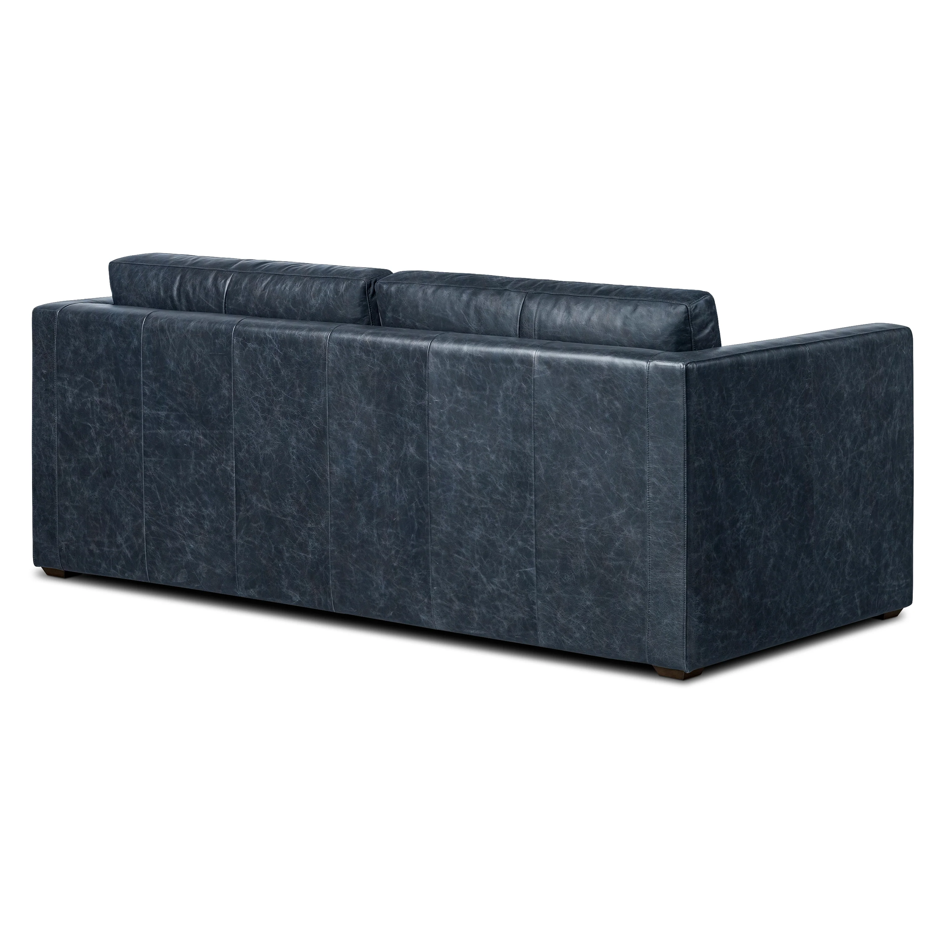 Napa 82" Leather Pull-Out Convertible Sleeper Sofa | Nightfall Blue - Image 8