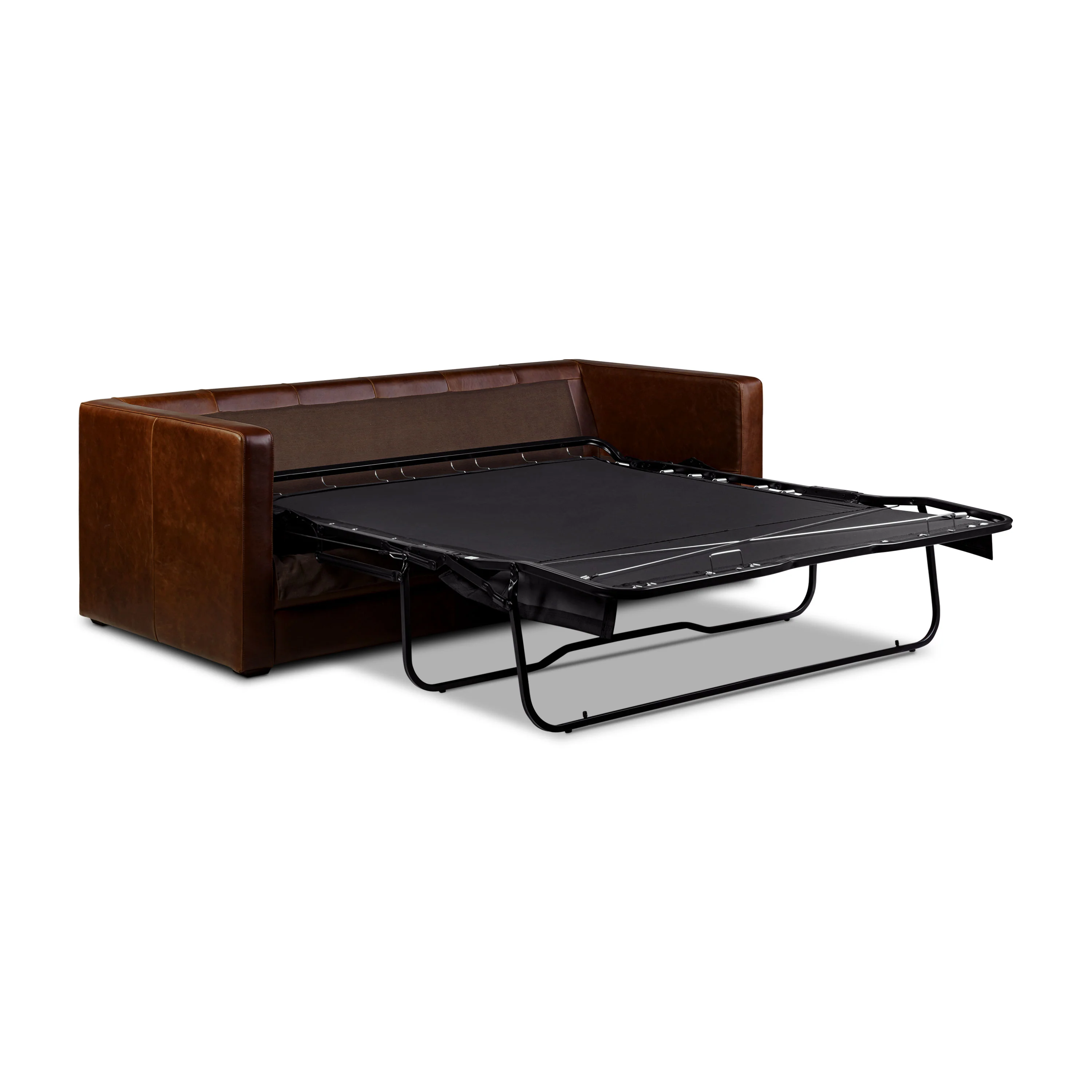 Napa 82" Leather Pull-Out Convertible Sleeper Sofa | Oscuro Brown - Image 6
