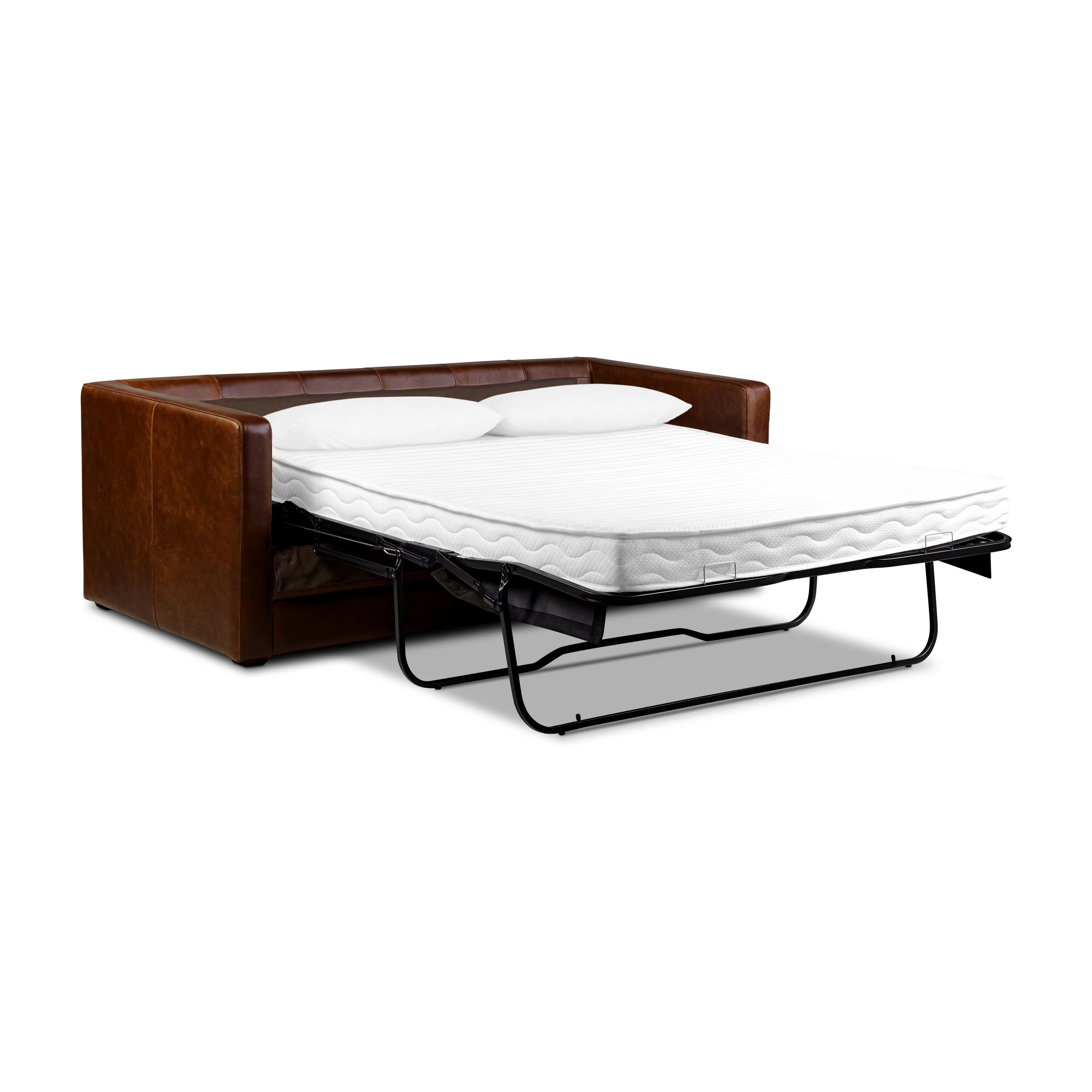 Napa 82" Leather Pull-Out Convertible Sleeper Sofa | Oscuro Brown - Image 7