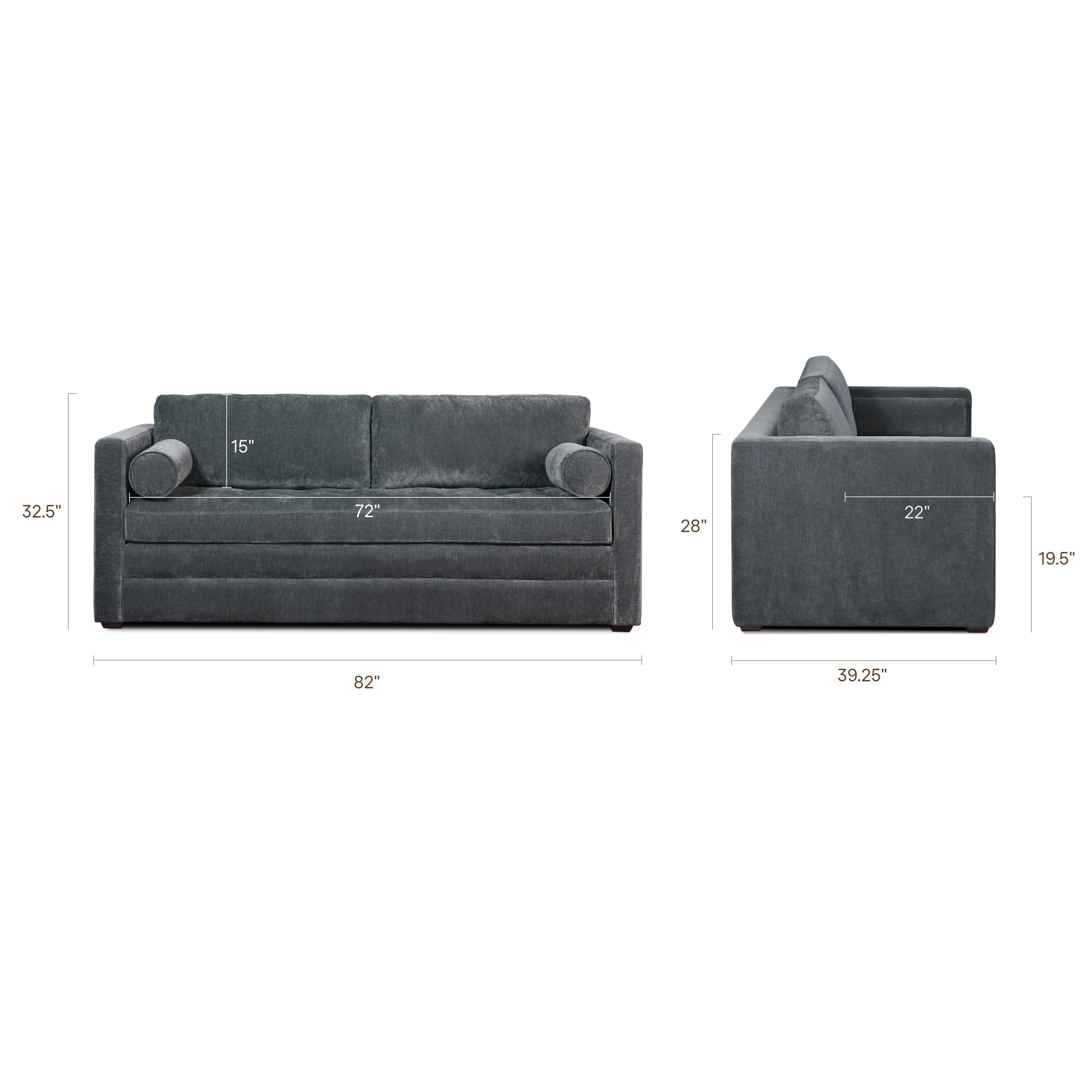 Napa 82" Pull-Out Sofa Bed | Boreal Blue - Image 17