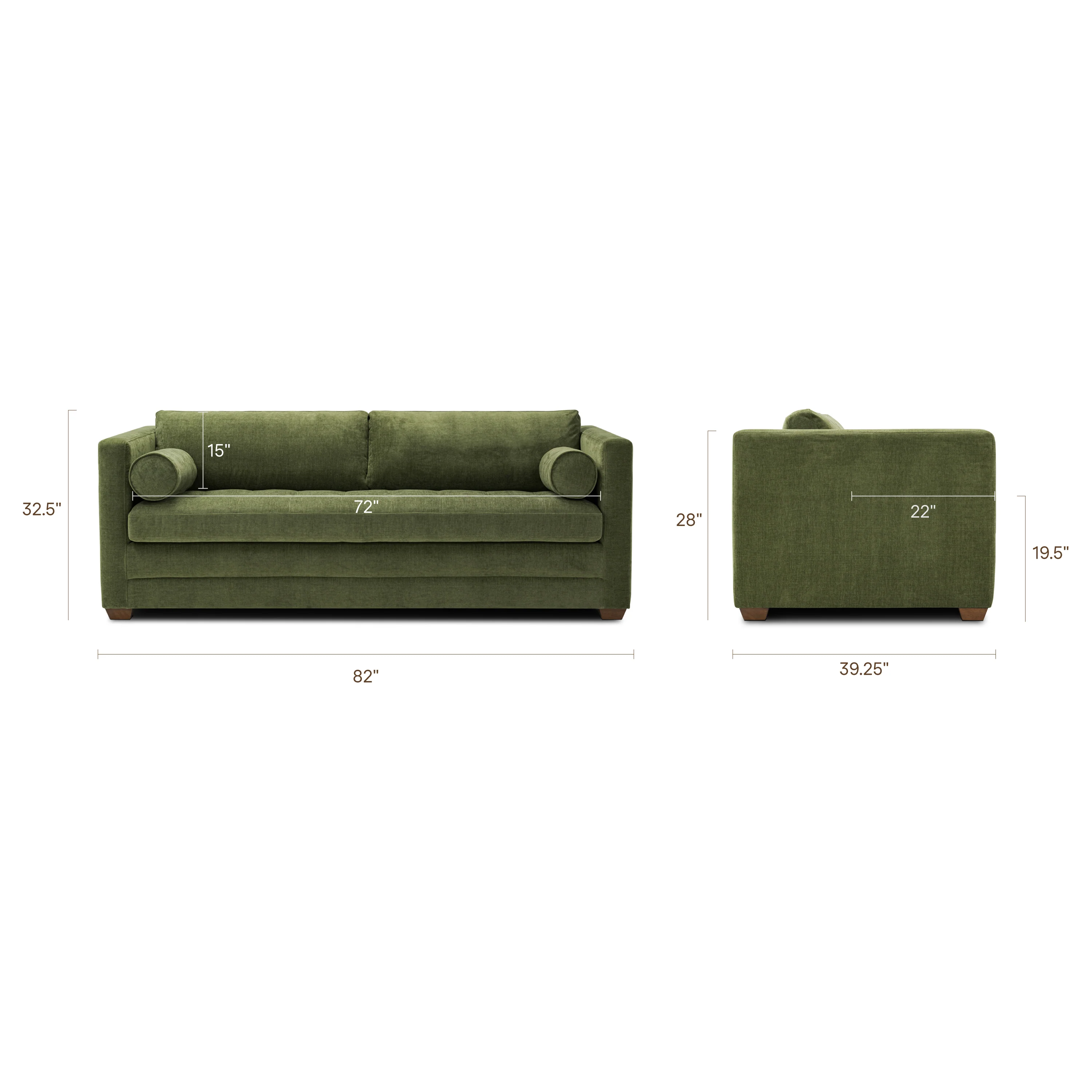 Napa 82" Pull-Out Sofa Bed | Distressed Green Velvet - Image 22