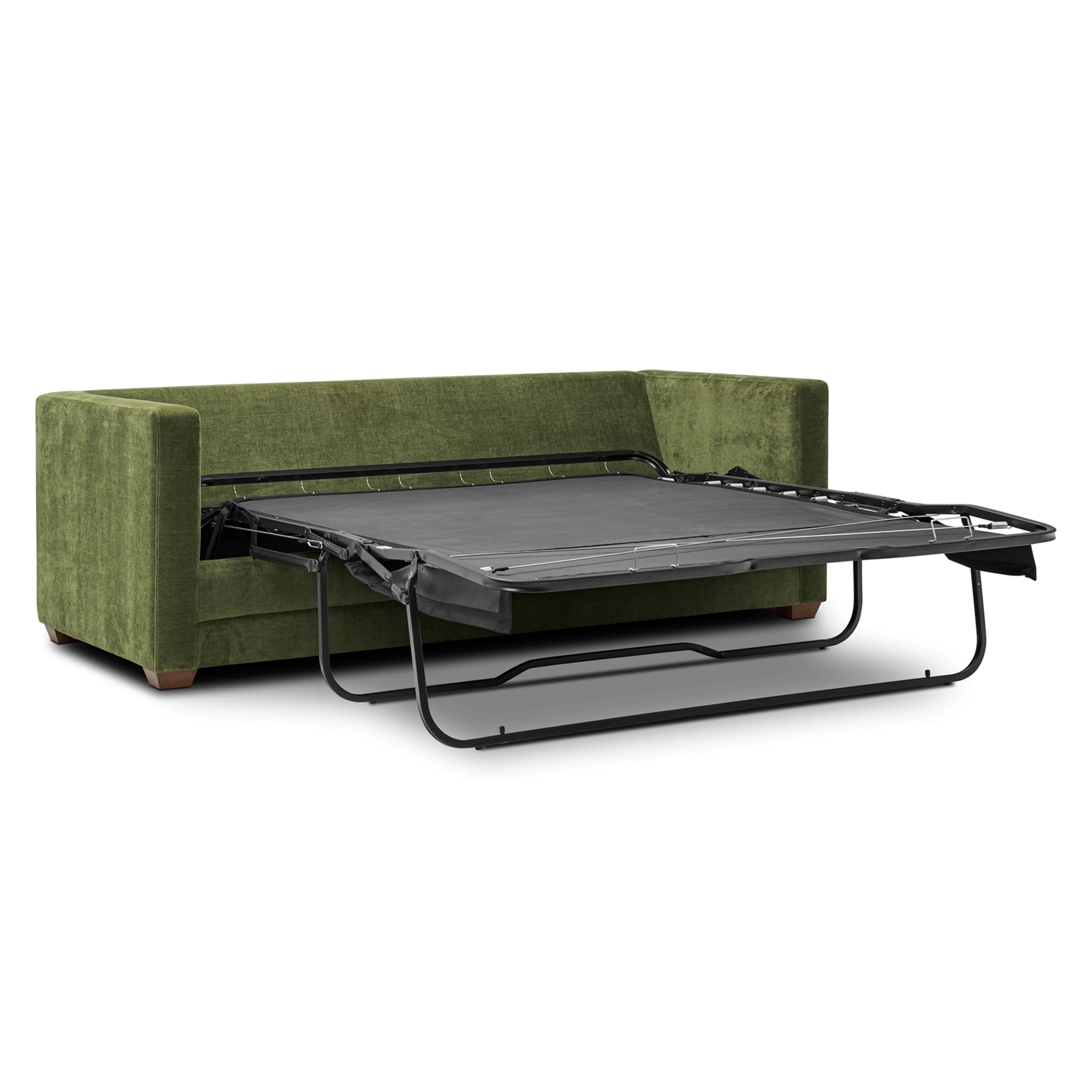 Napa 82" Pull-Out Sofa Bed | Distressed Green Velvet - Image 8