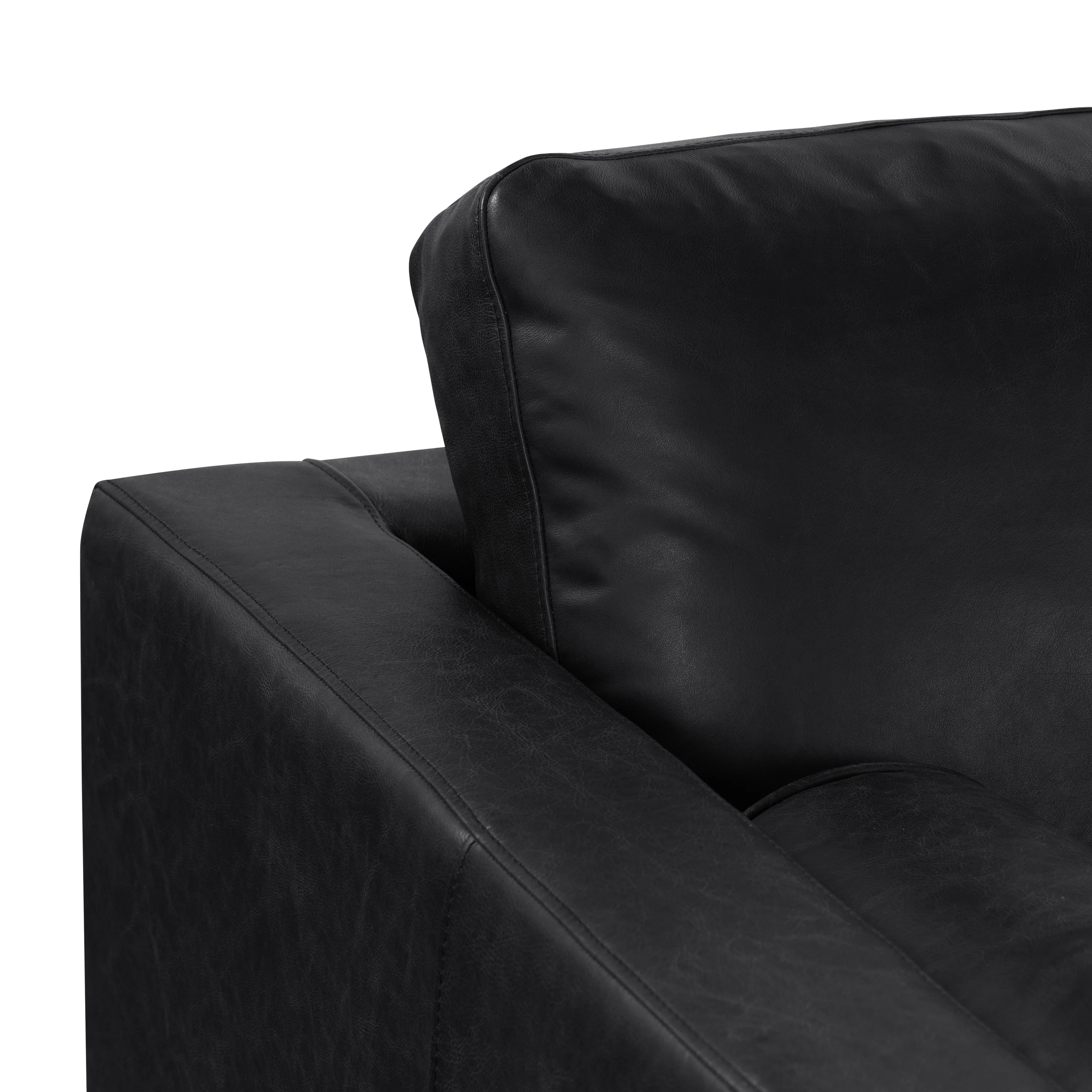 Napa 88.5” Leather Sofa | Onyx Black - Image 11
