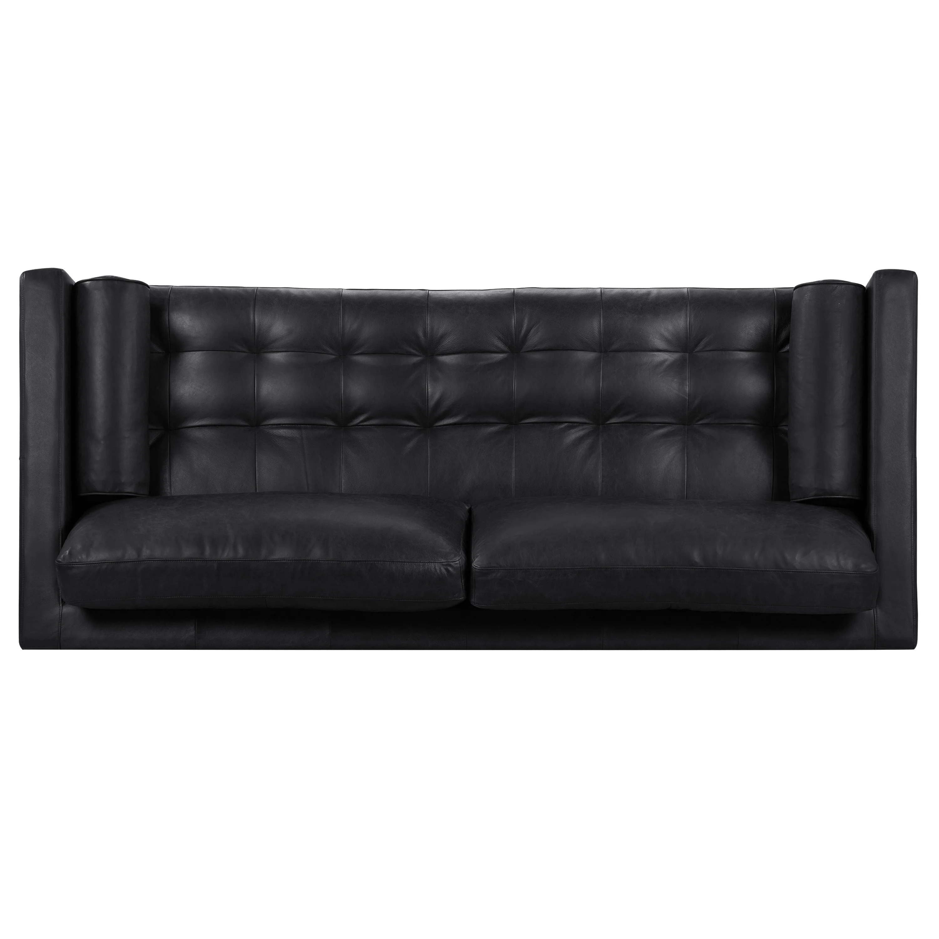 Napa 88.5” Leather Sofa | Onyx Black - Image 8