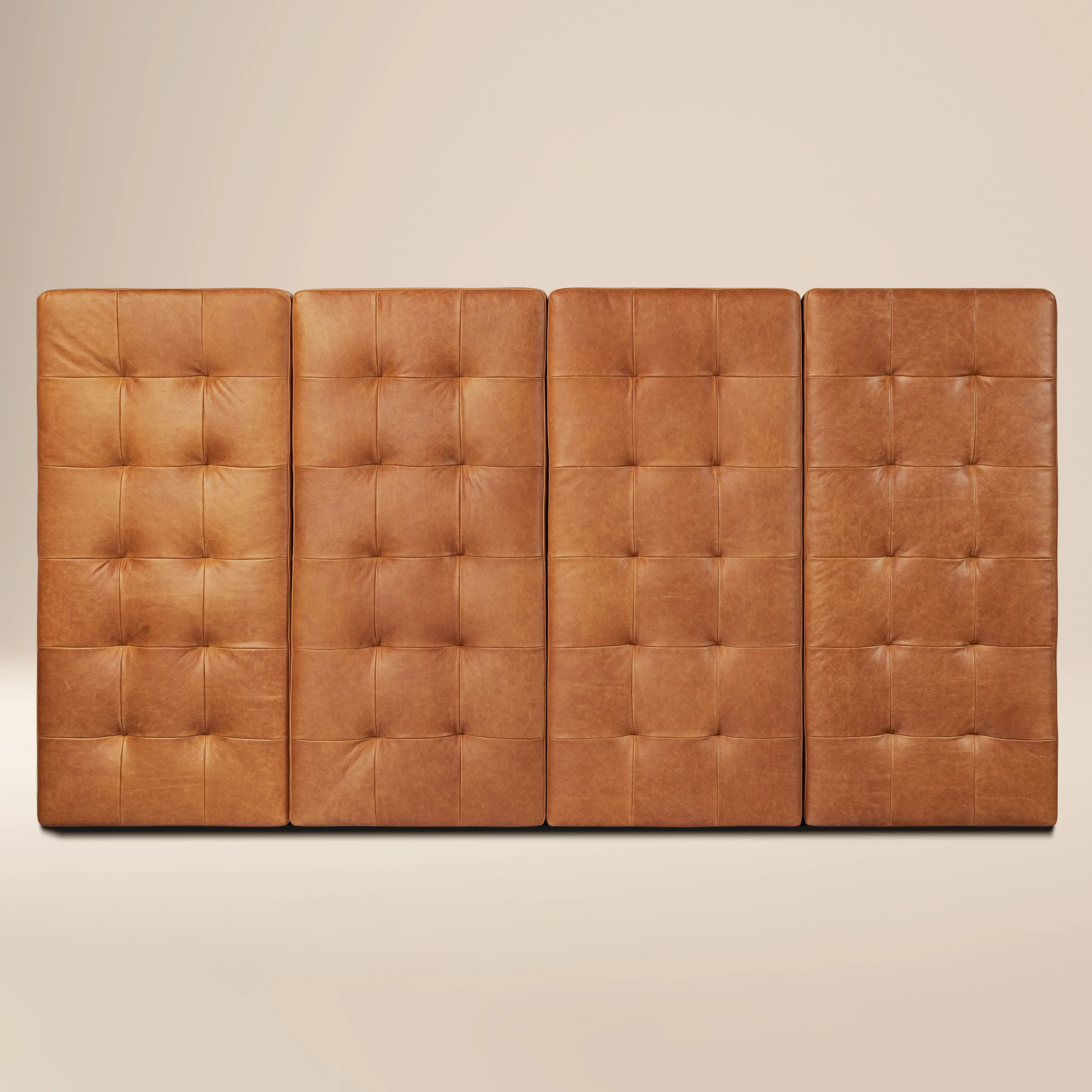 Napa Leather Bed Headboard | Saddle Tan | King