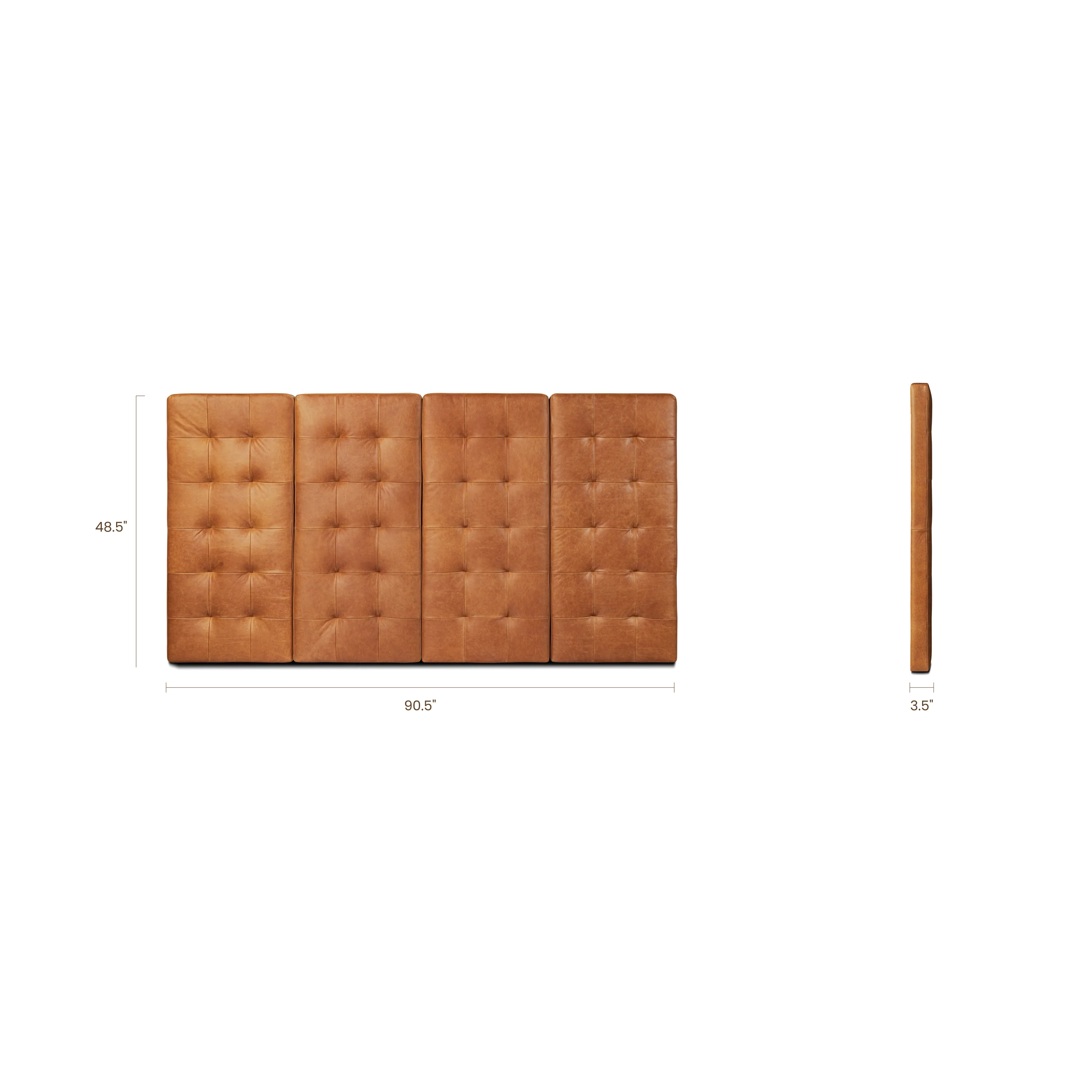Napa Leather Bed Headboard | Saddle Tan | King - Image 10