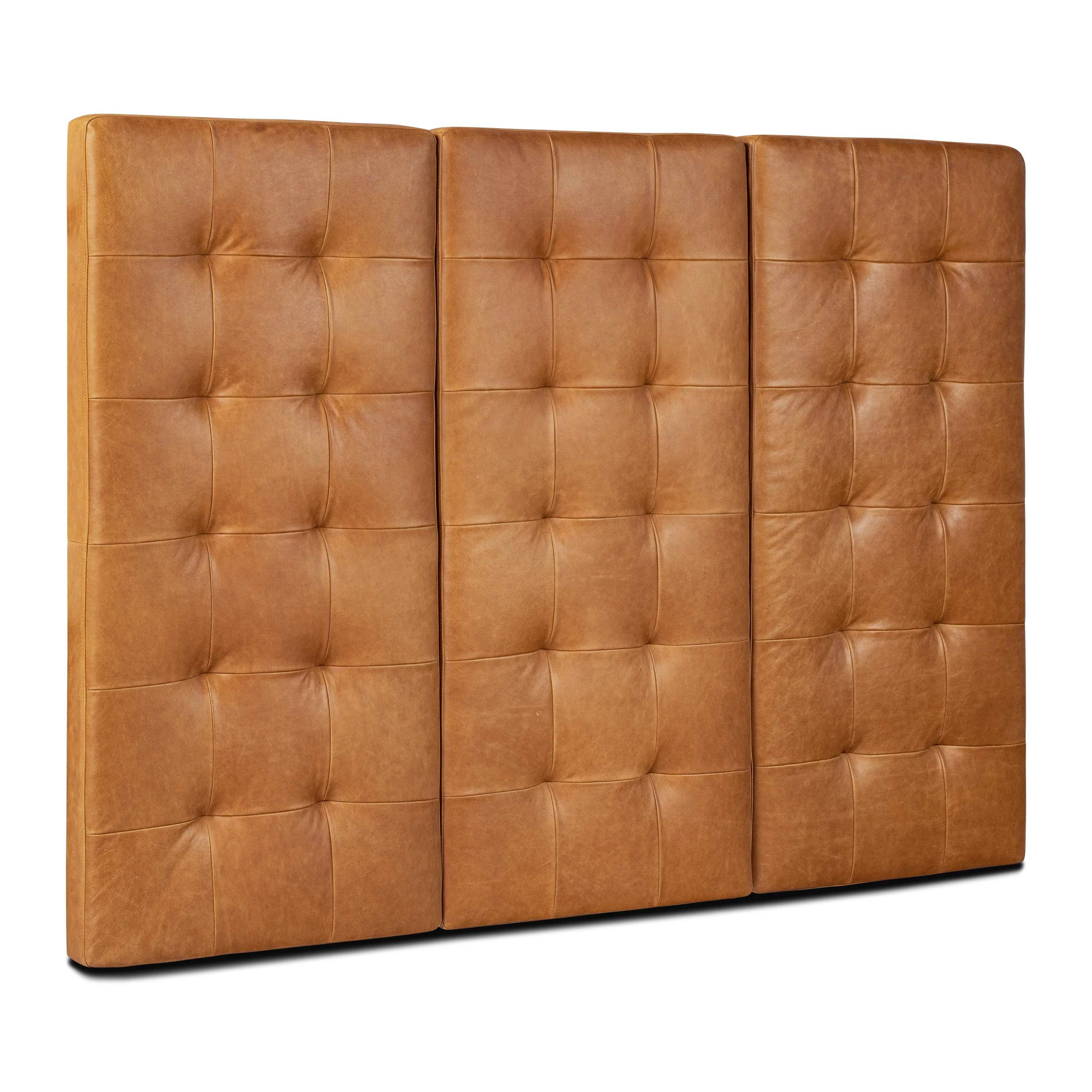 Napa Leather Bed Headboard | Saddle Tan | Queen - Image 3
