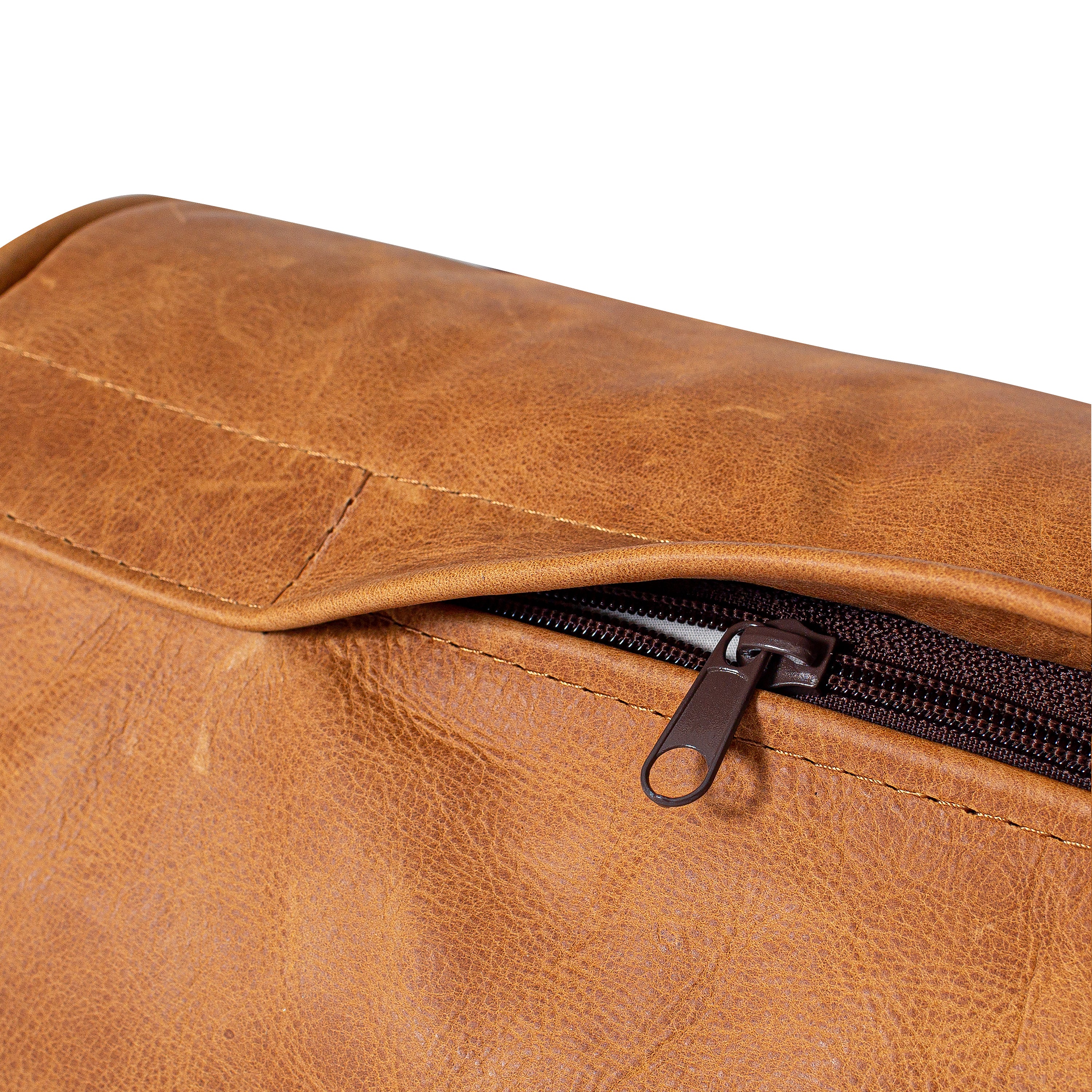 Napa Leather Bolster Pillow Set | Cognac Tan - Image 12