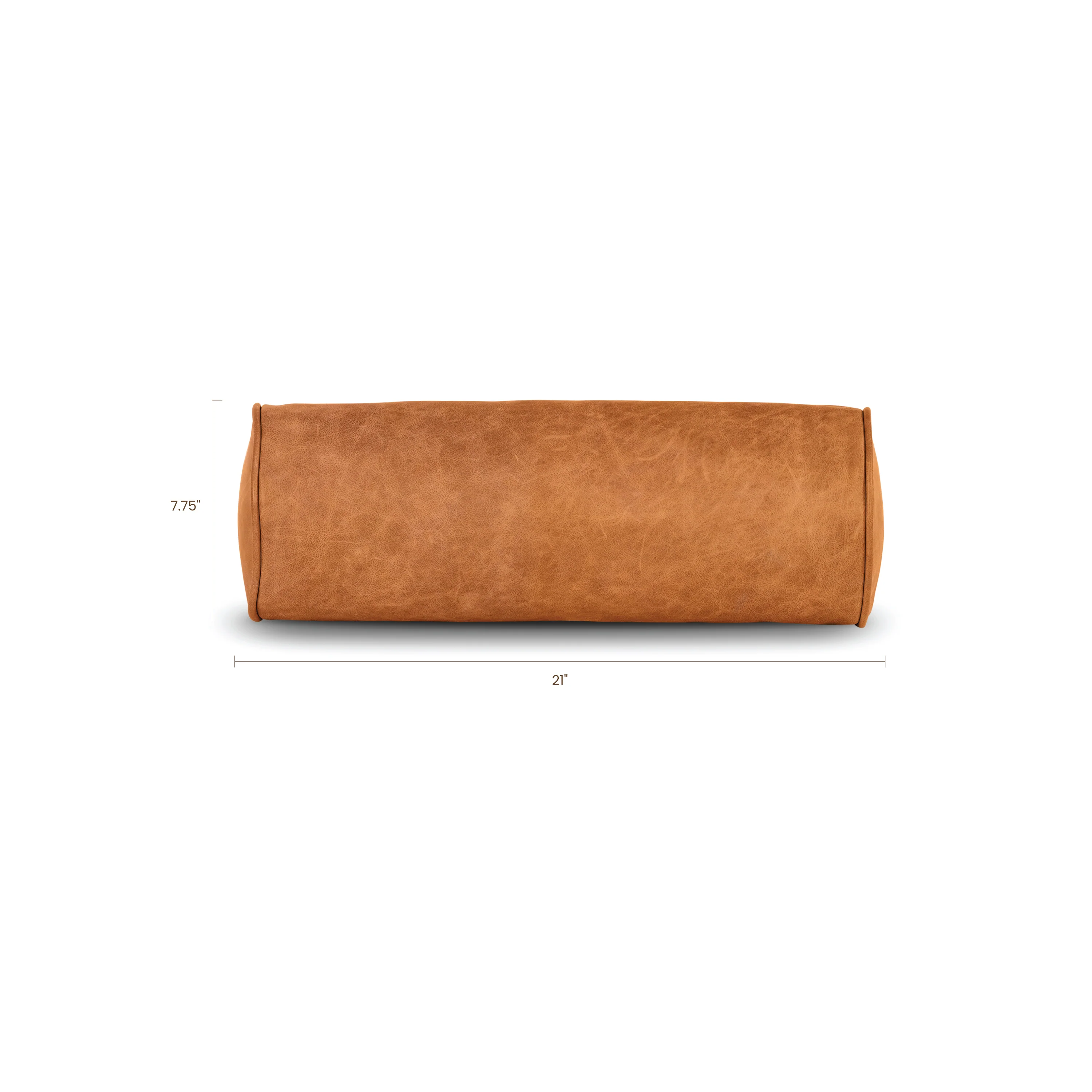 Napa Leather Bolster Pillow Set | Cognac Tan - Image 14