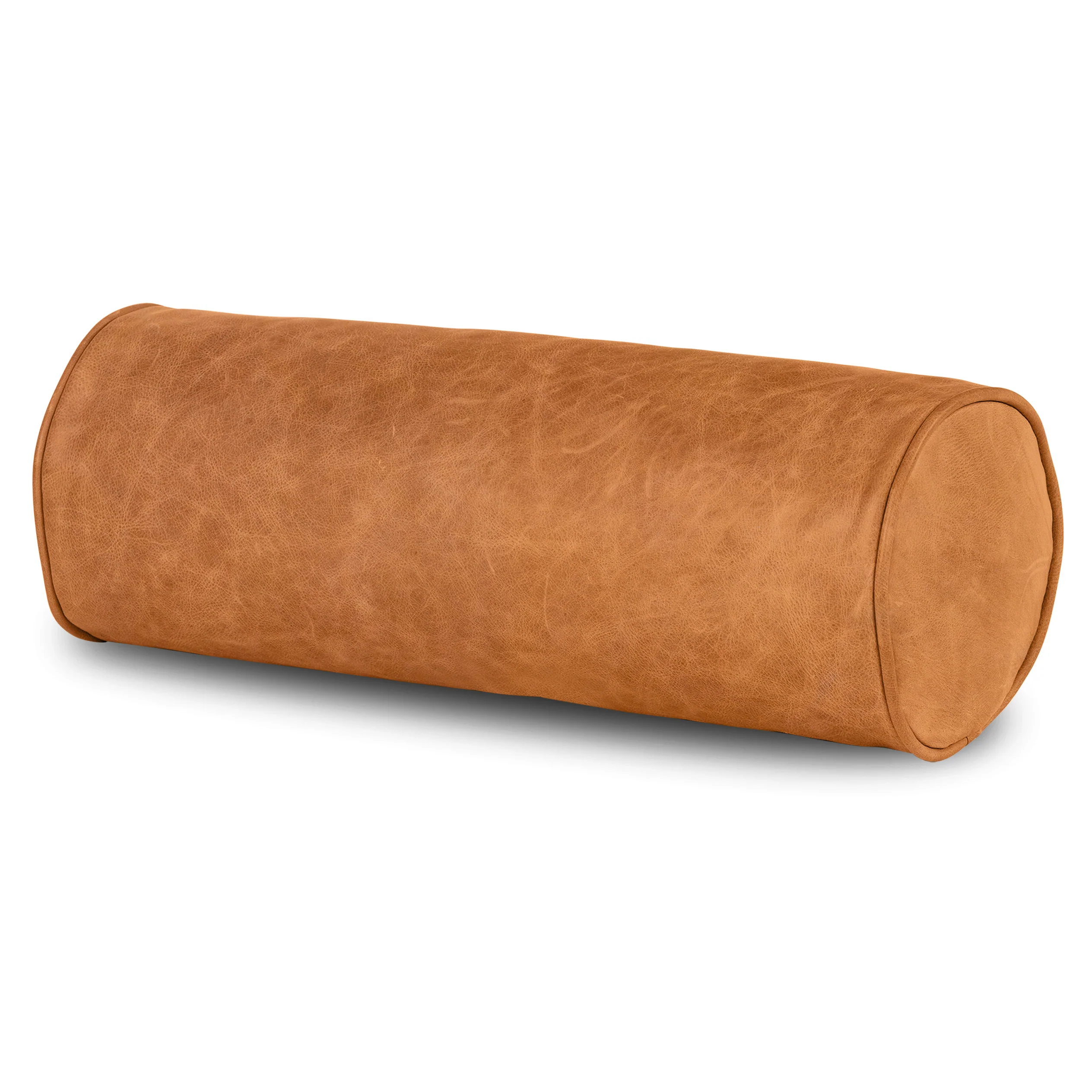 Napa Leather Bolster Pillow Set | Cognac Tan - Image 6