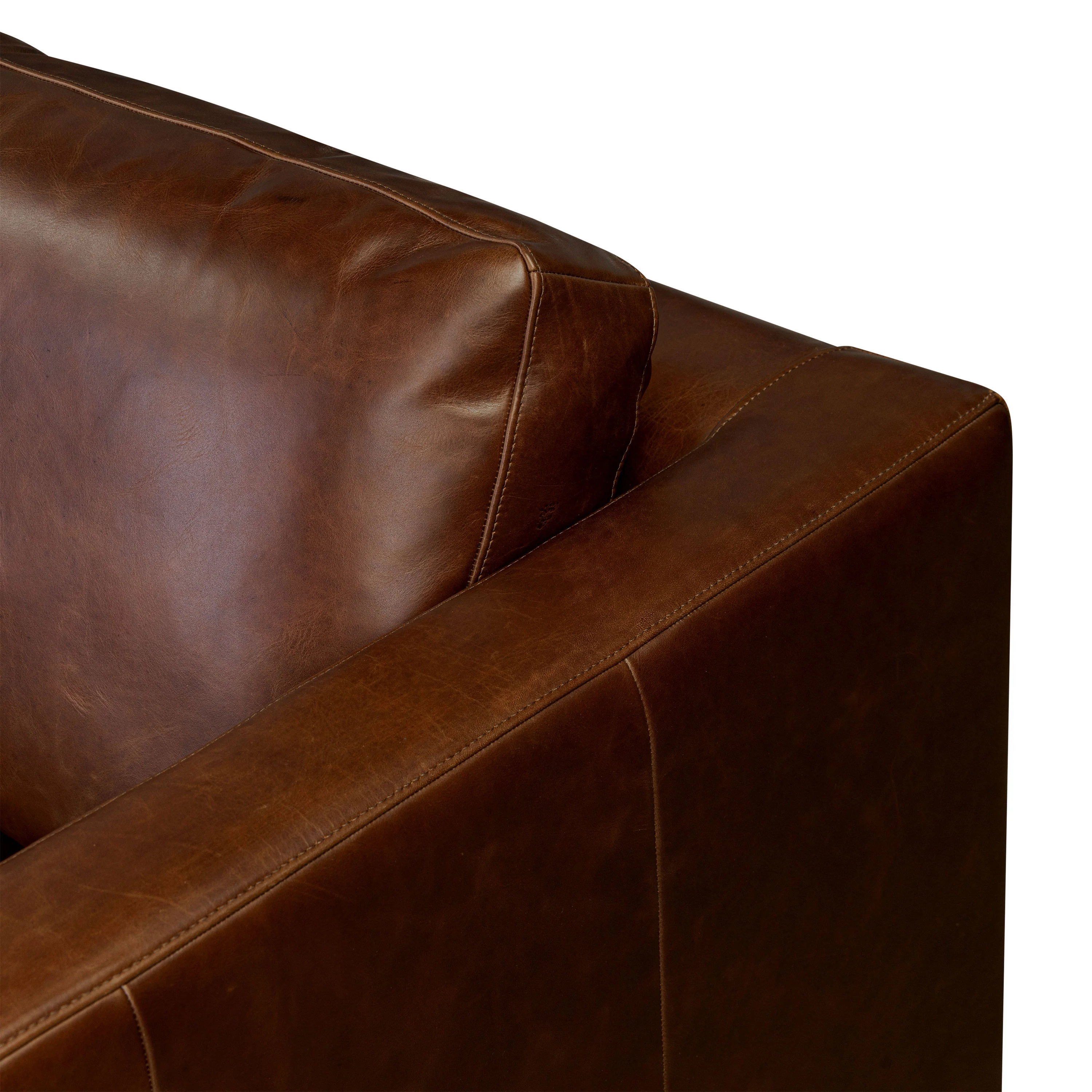 Napa 113.5" Leather Left-Facing Pull-Out Sleeper Sectional Sofa | Oscuro Brown - Image 11