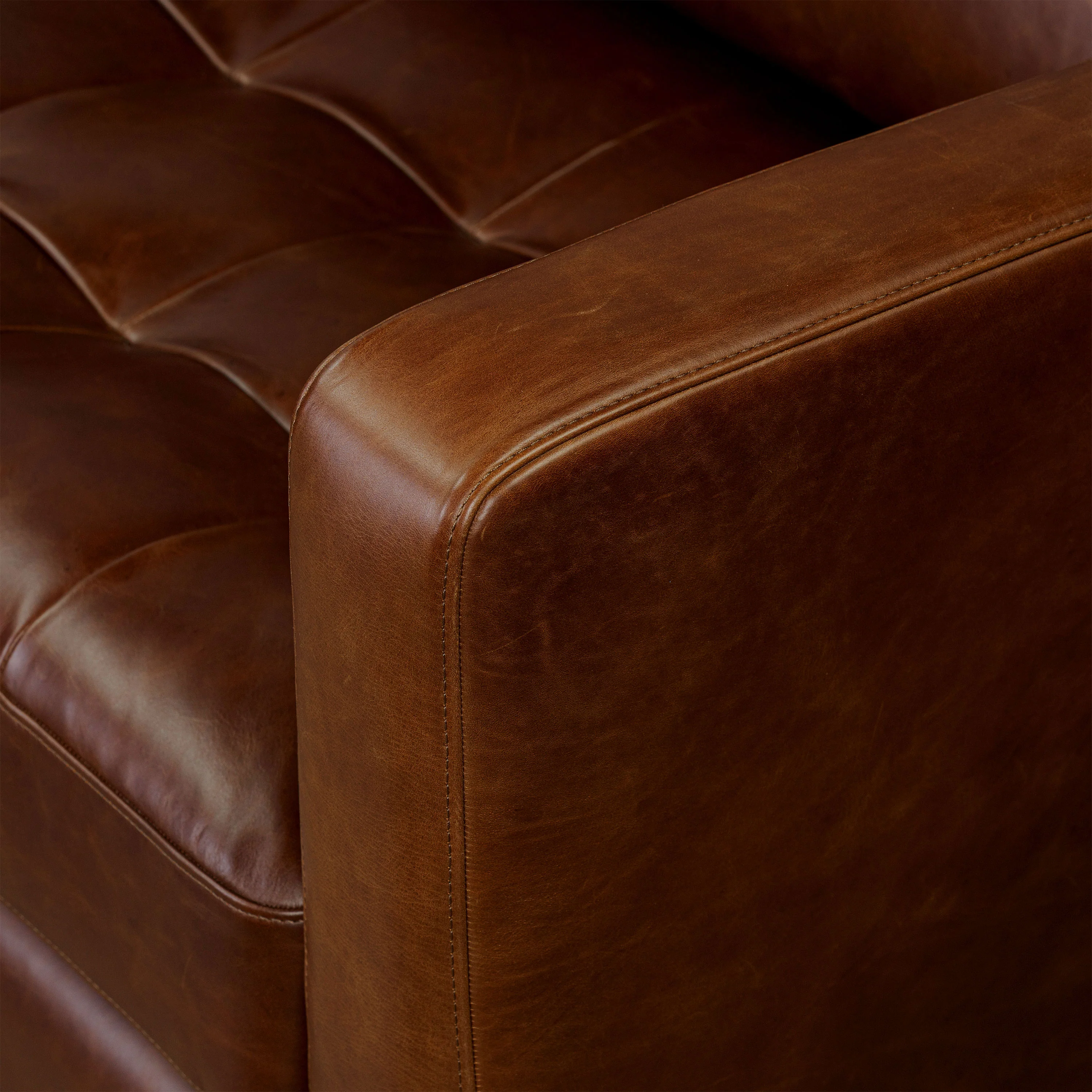 Napa 113.5" Leather Left-Facing Pull-Out Sleeper Sectional Sofa | Oscuro Brown - Image 12