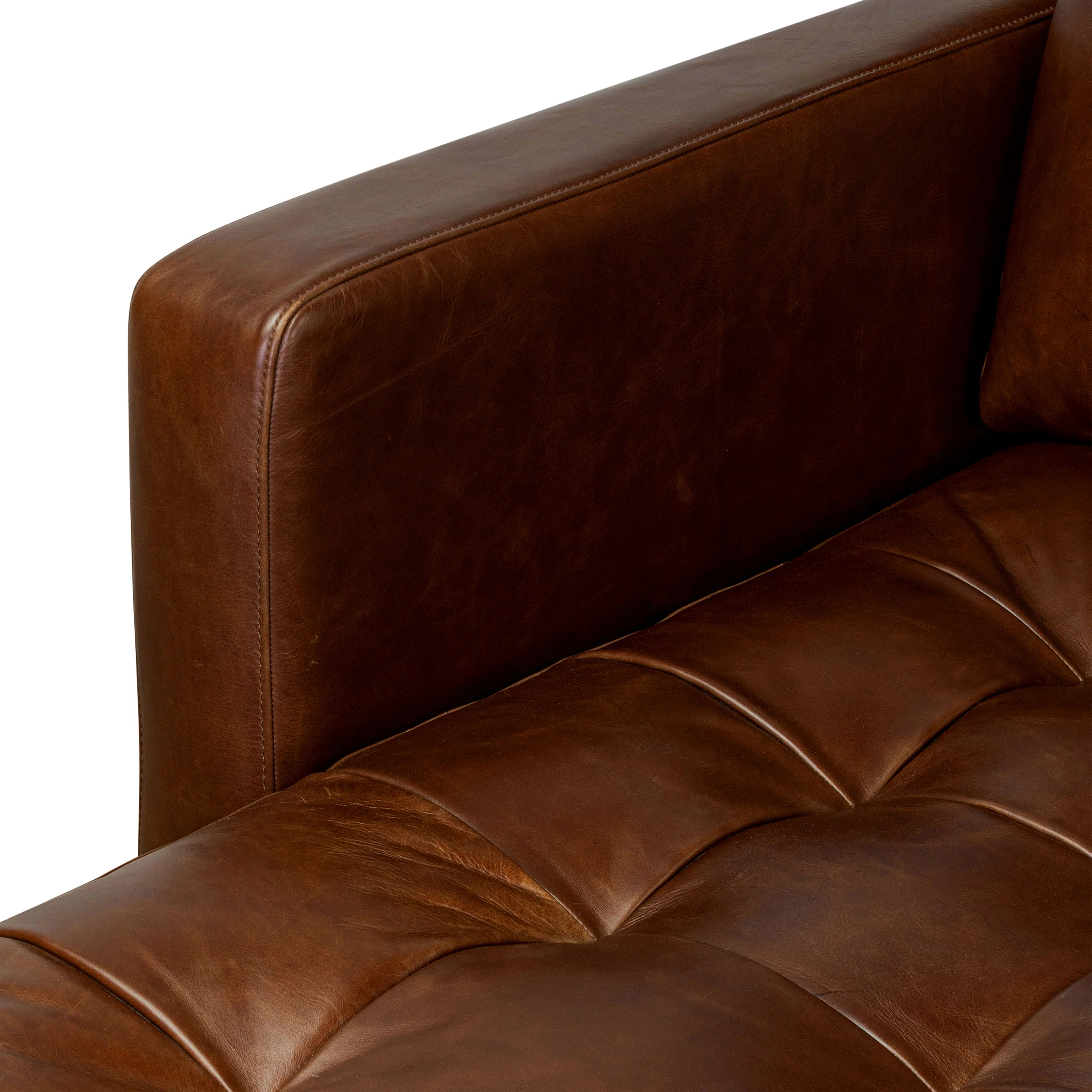 Napa 113.5" Leather Left-Facing Pull-Out Sleeper Sectional Sofa | Oscuro Brown - Image 14