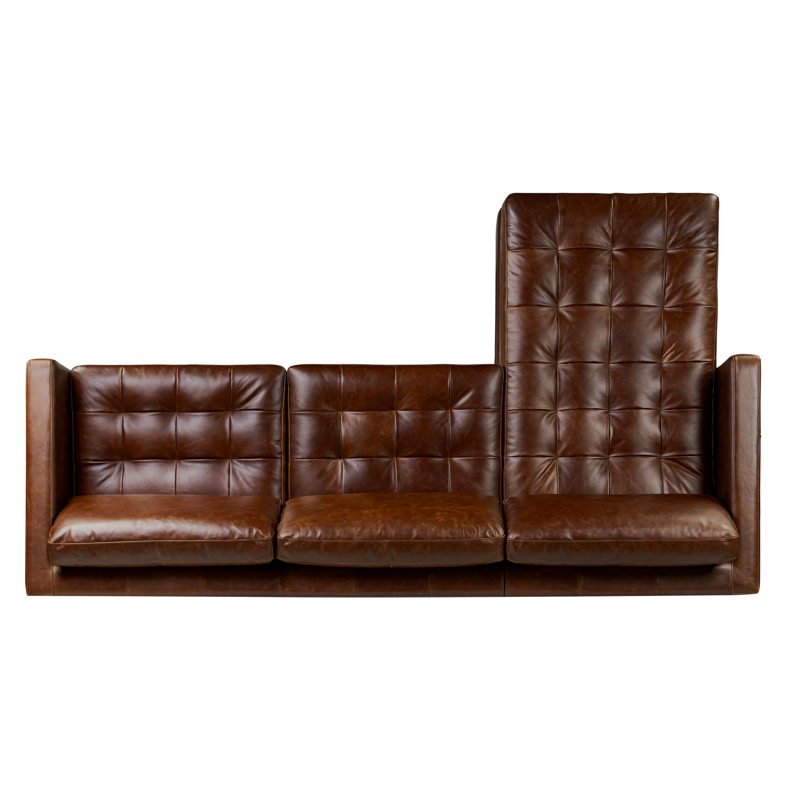 Napa 113.5" Leather Left-Facing Pull-Out Sleeper Sectional Sofa | Oscuro Brown - Image 8