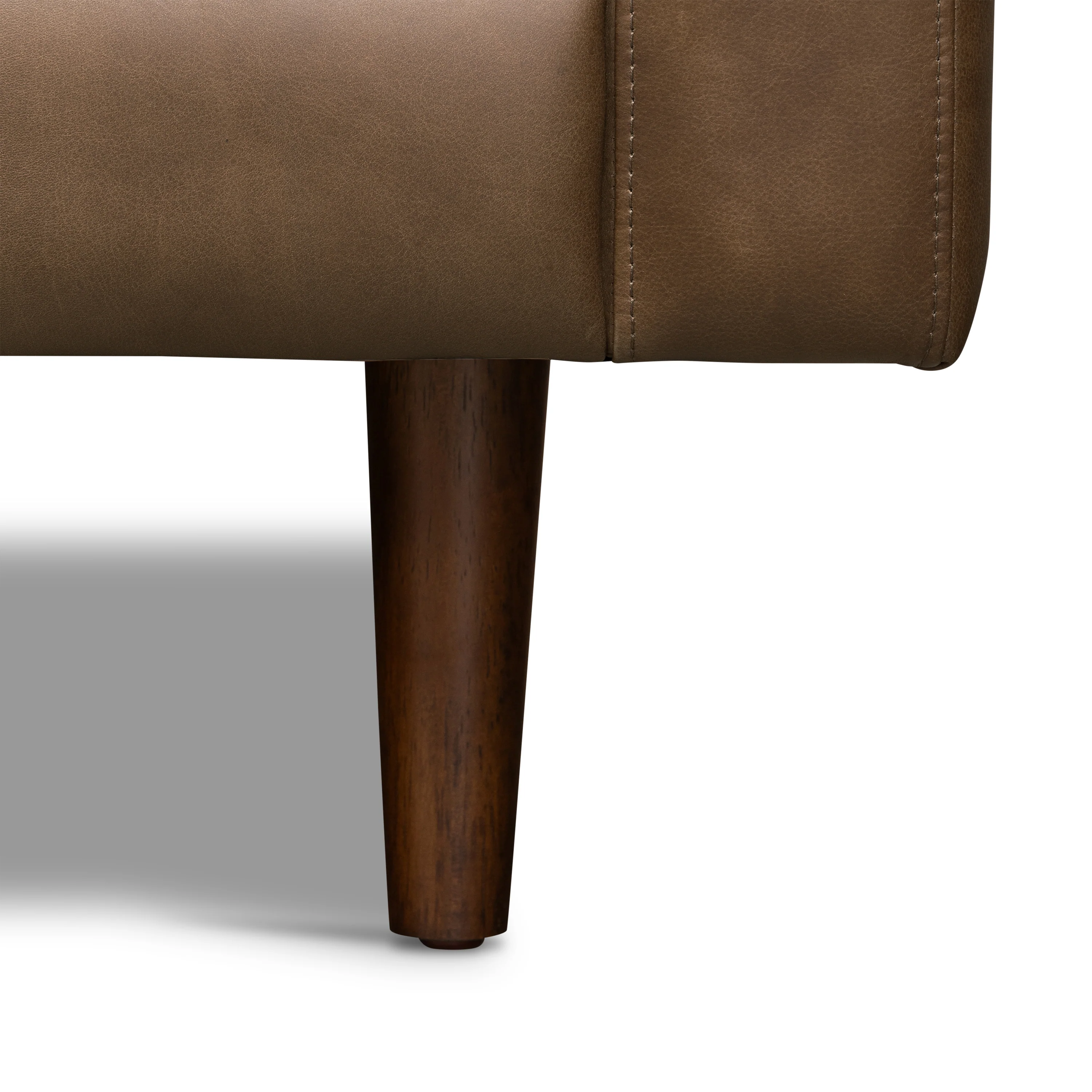 Napa 104.5" Leather Left-Facing Sectional Sofa | Cocoa Brown - Image 10