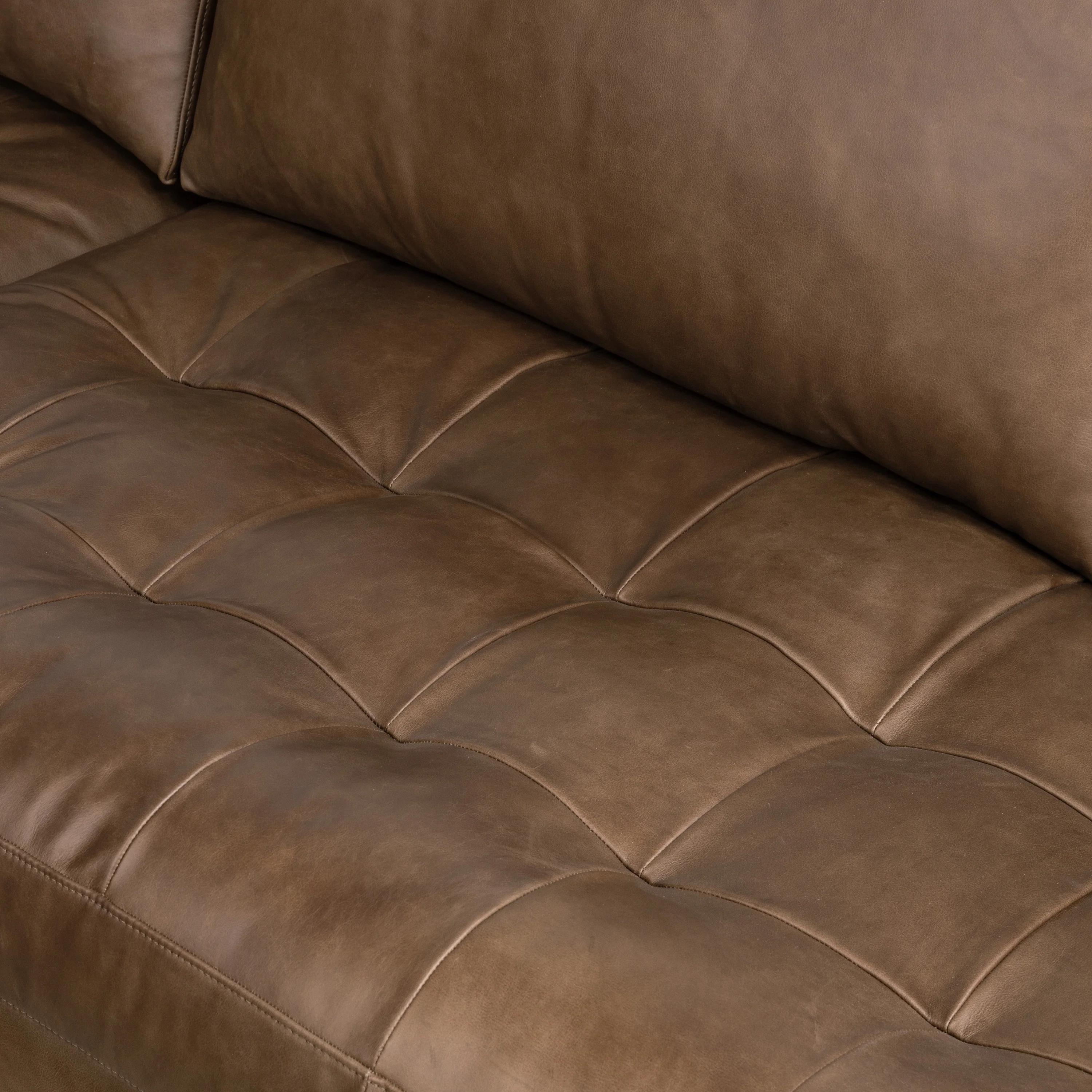 Napa 104.5" Leather Left-Facing Sectional Sofa | Cocoa Brown - Image 13