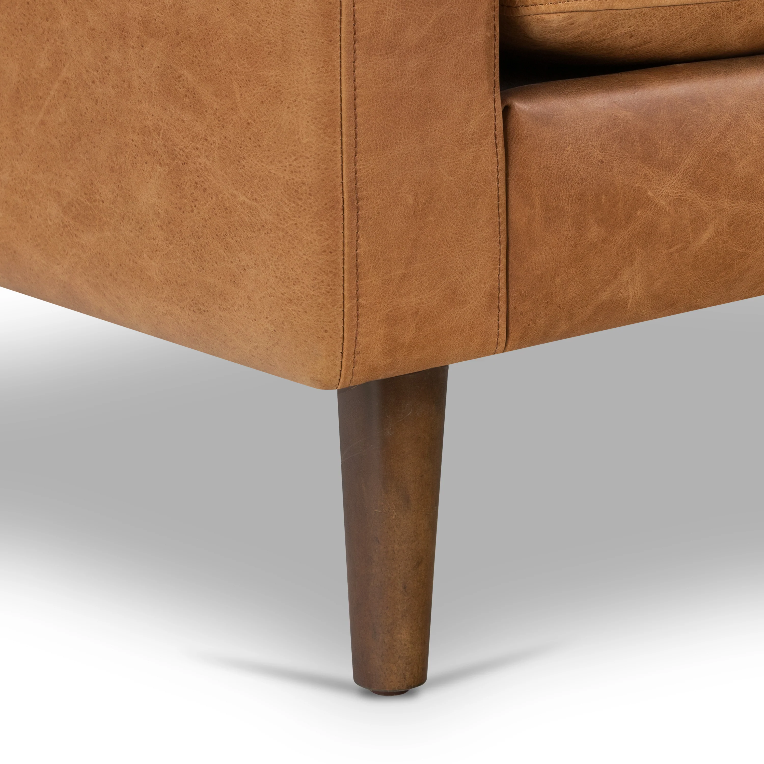 Napa Leather Lounge Chair | Cognac Tan | Set of 2 - Image 11