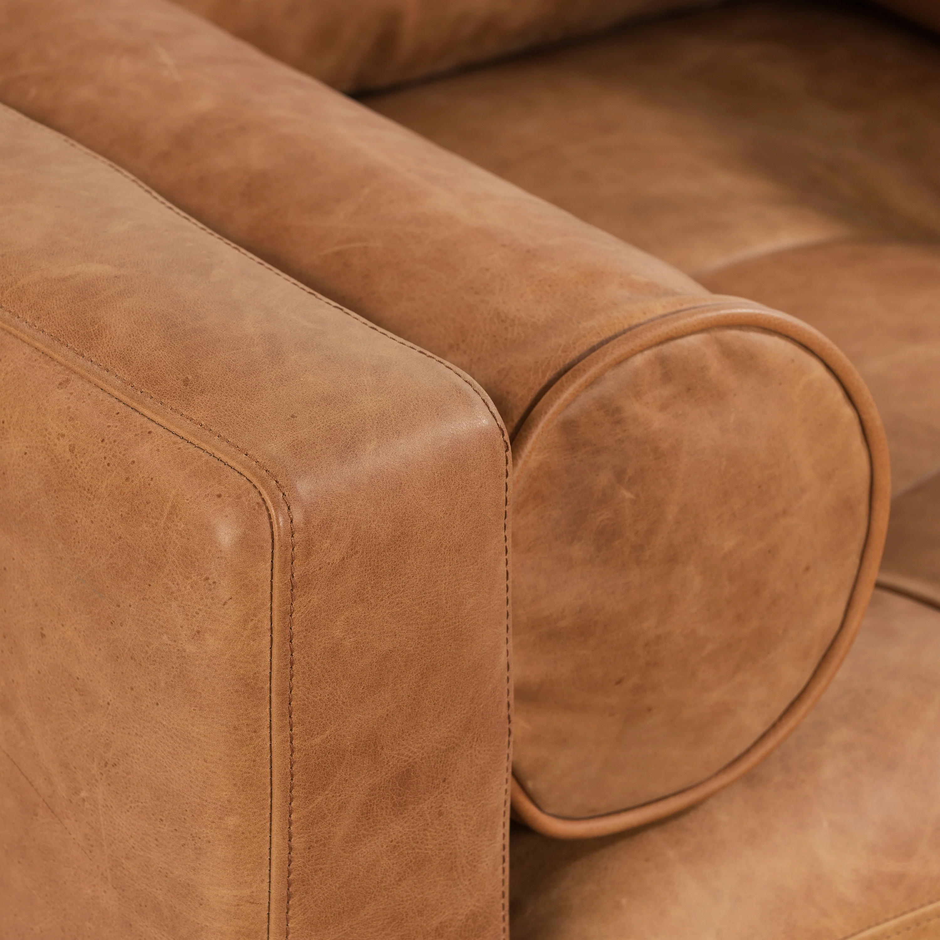 Napa Leather Lounge Chair | Cognac Tan | Single - Image 10