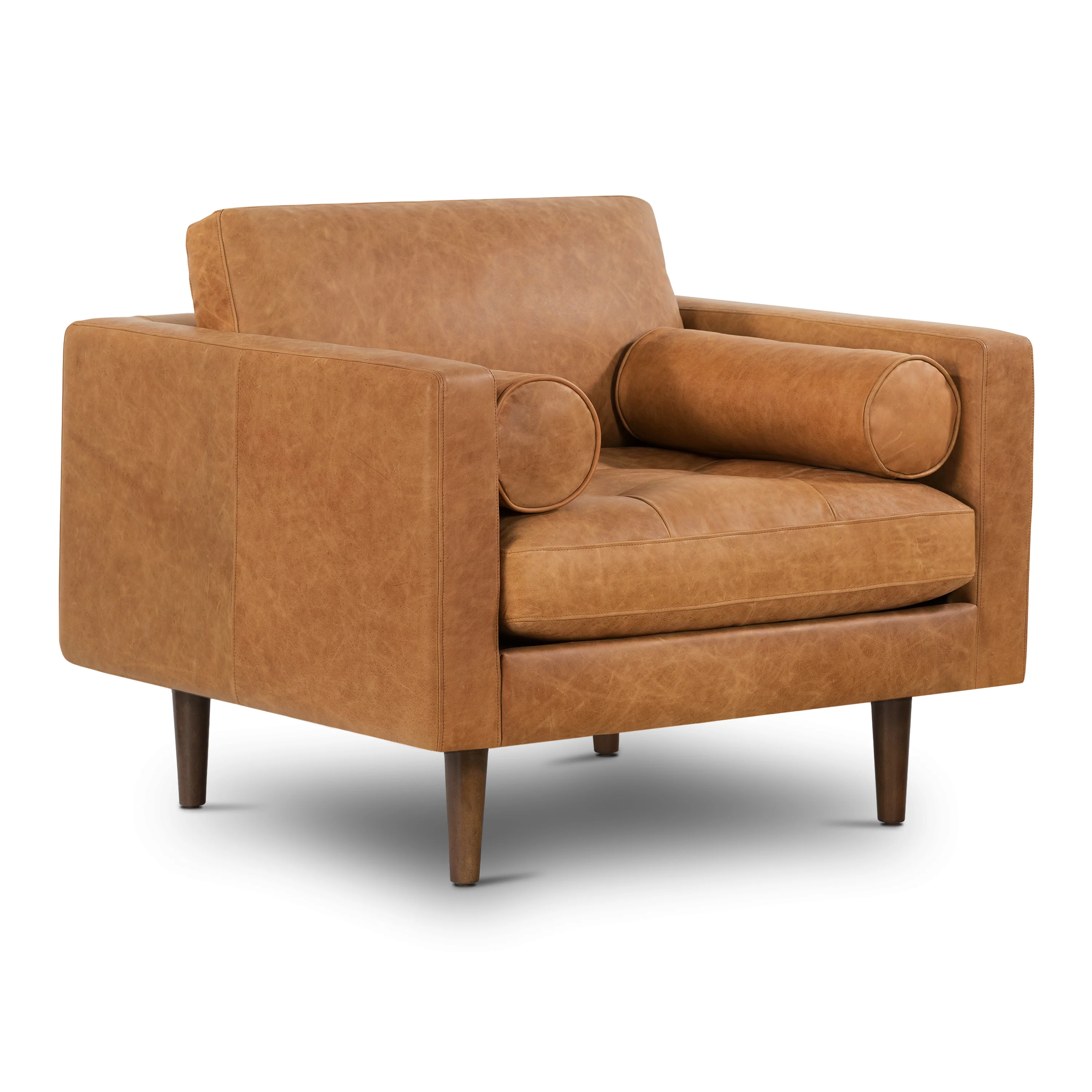 Napa Leather Lounge Chair | Cognac Tan | Single - Image 4