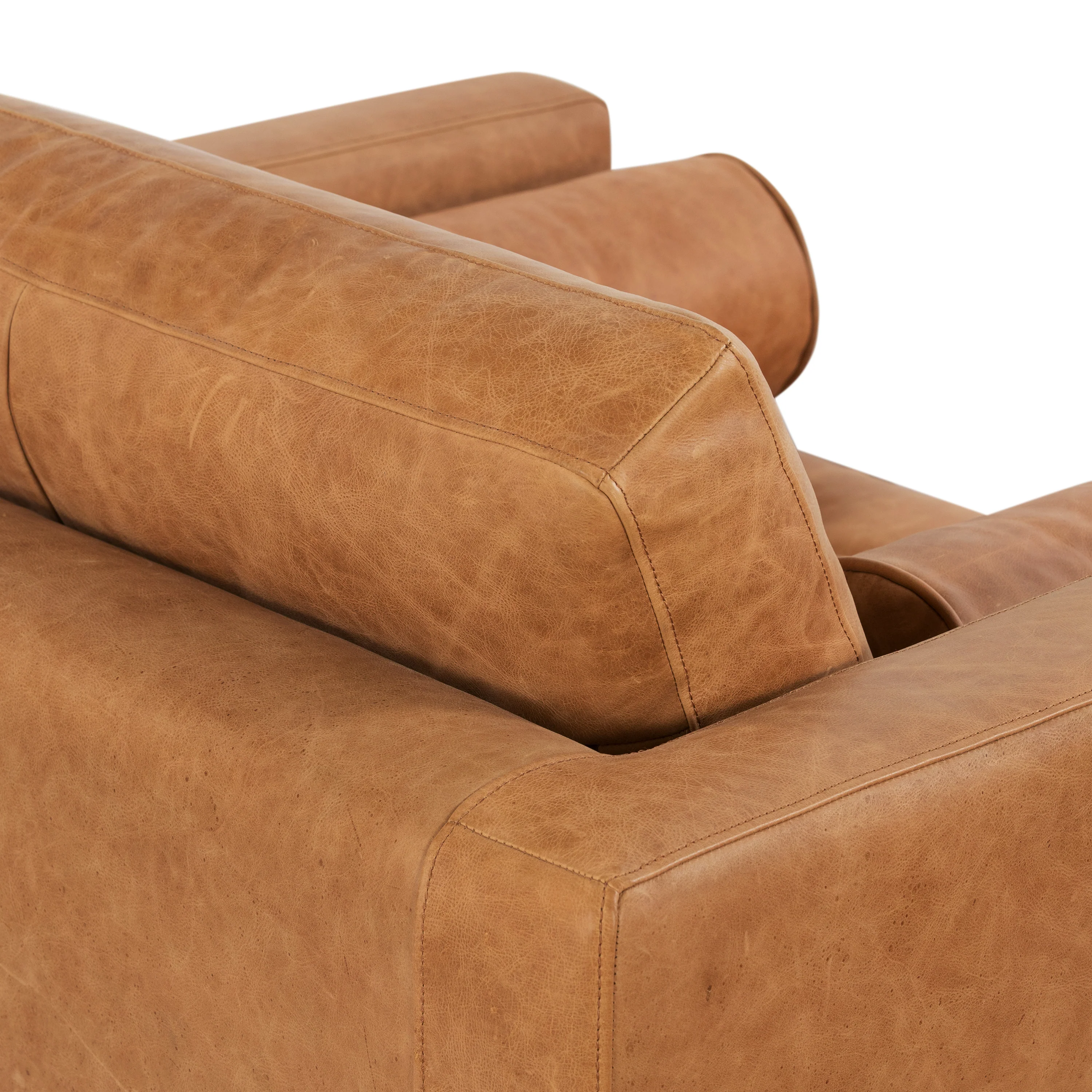 Napa Leather Lounge Chair | Cognac Tan | Single - Image 9