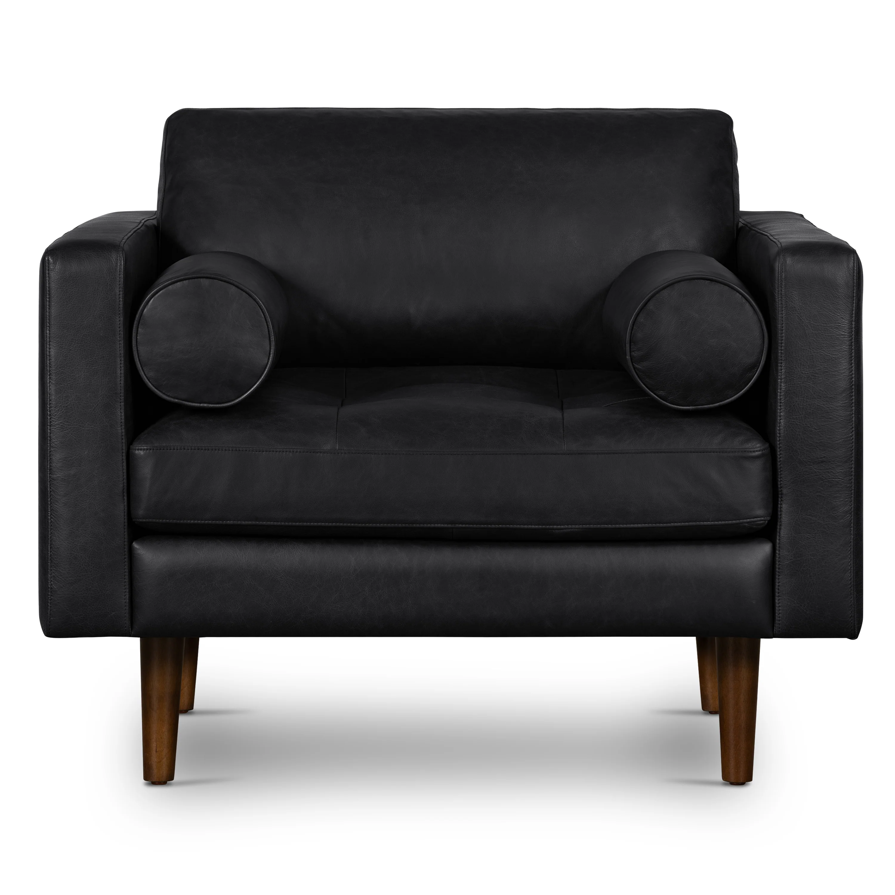Napa Leather Lounge Chair | Onyx Black | Single - Image 2