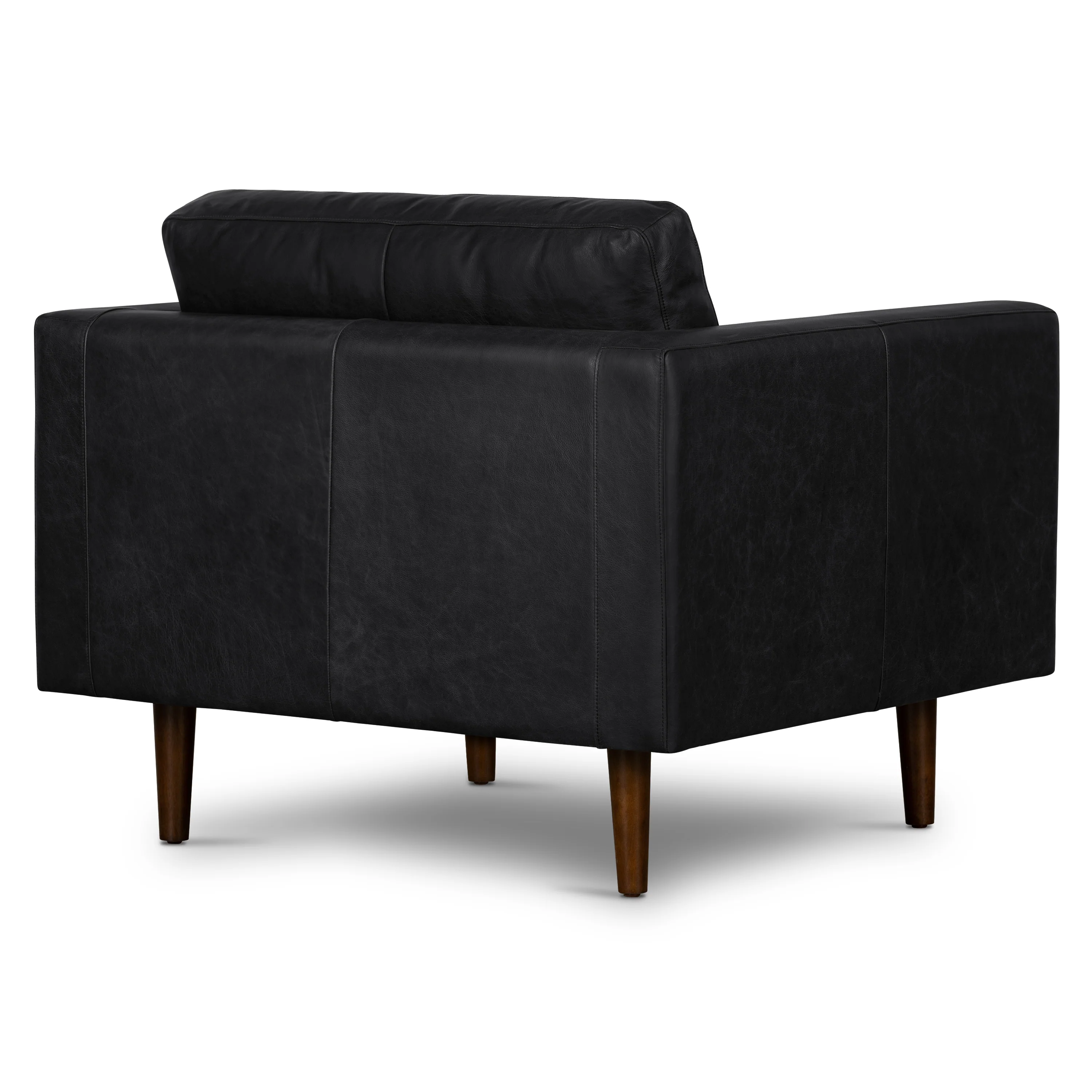 Napa Leather Lounge Chair | Onyx Black | Single - Image 5