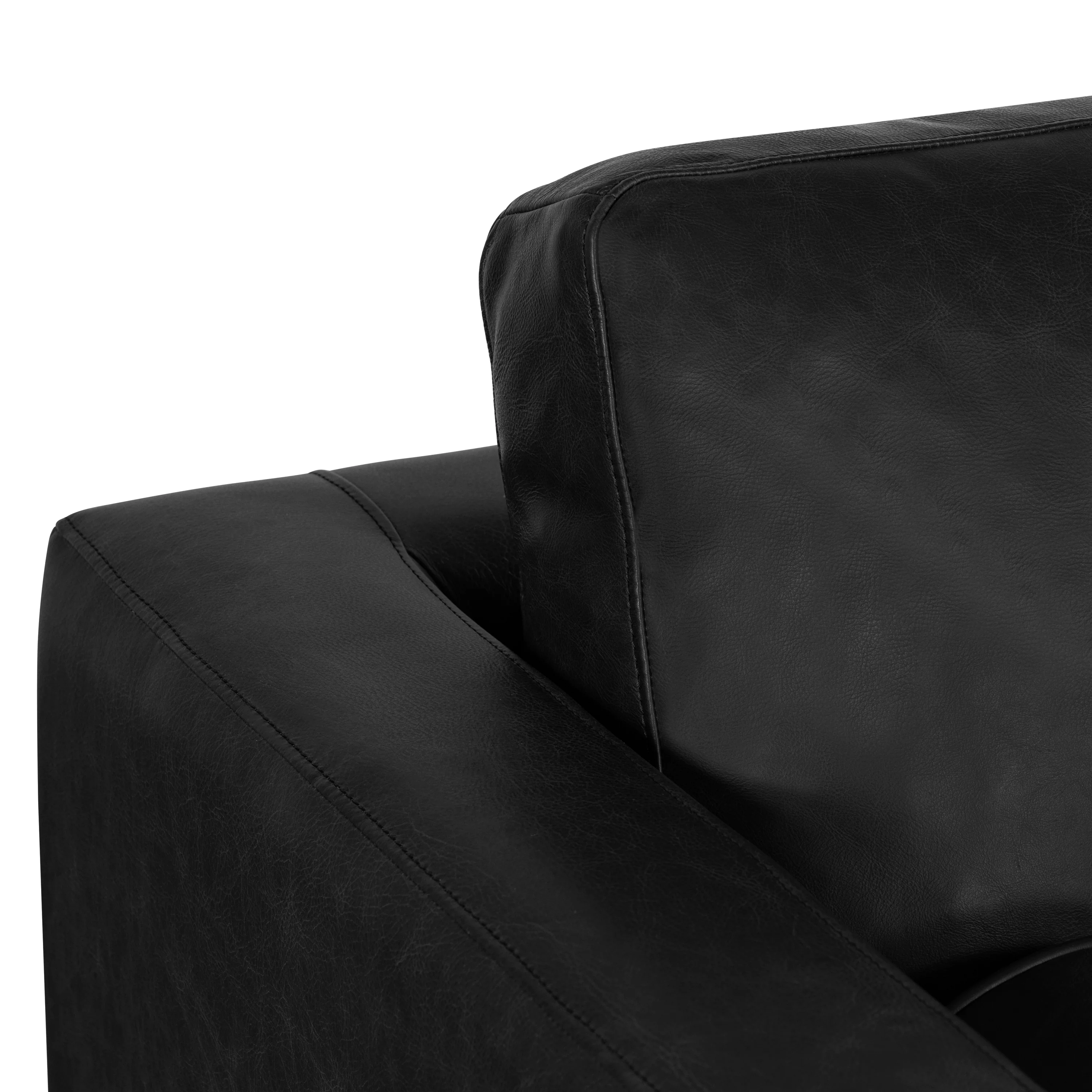 Napa Leather Lounge Chair | Onyx Black | Single - Image 7