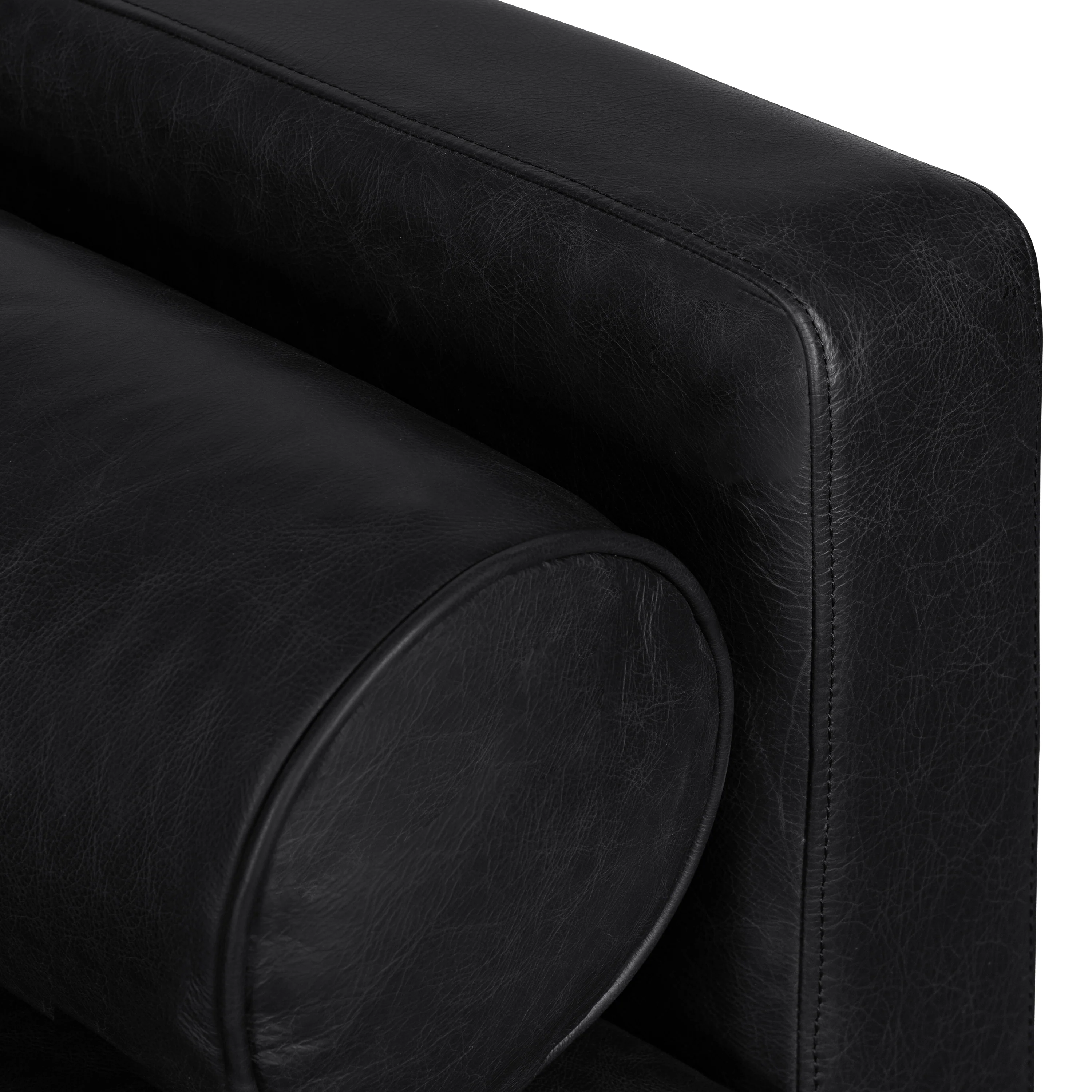 Napa Leather Lounge Chair | Onyx Black | Single - Image 8