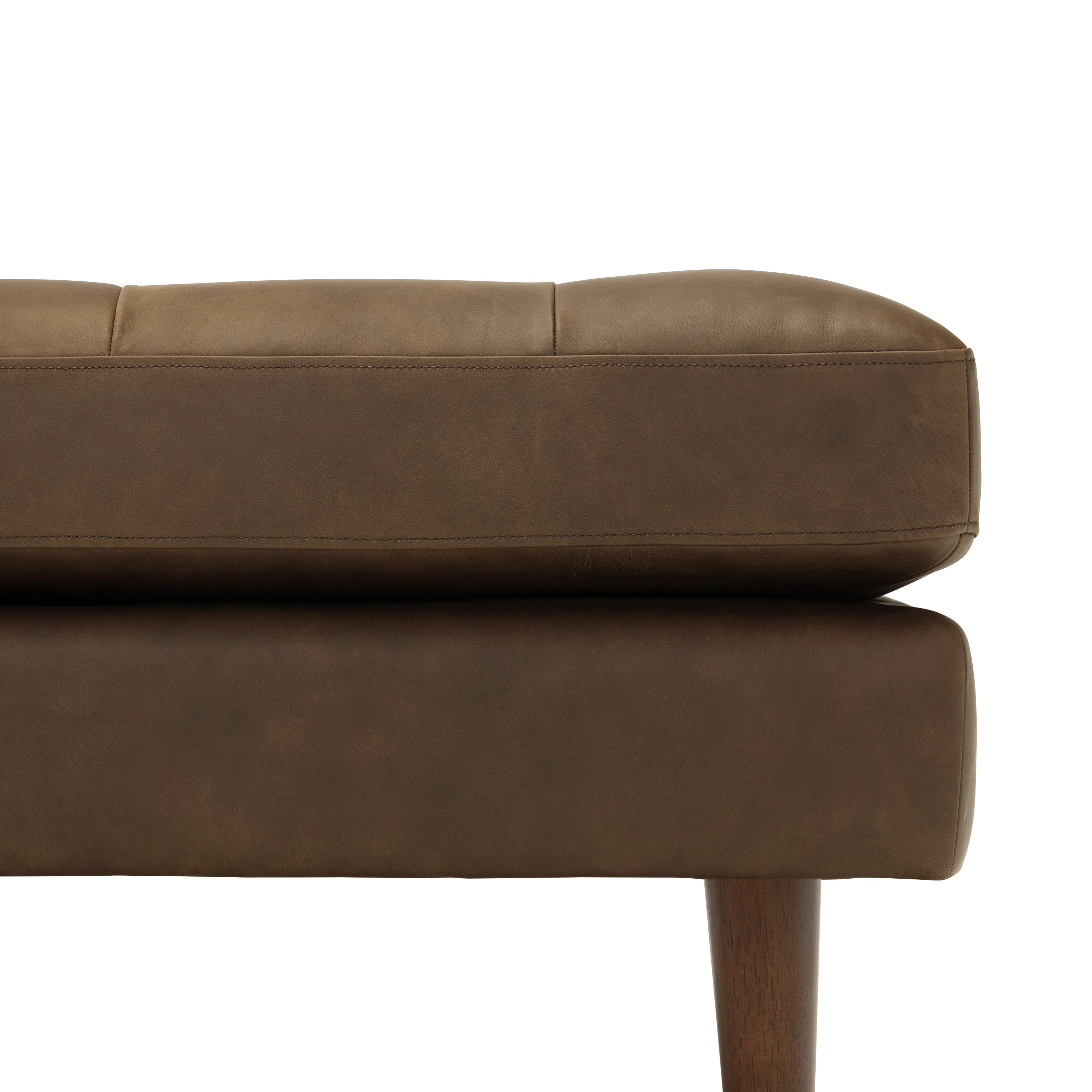 Napa Leather Ottoman | Cocoa Brown - Image 6