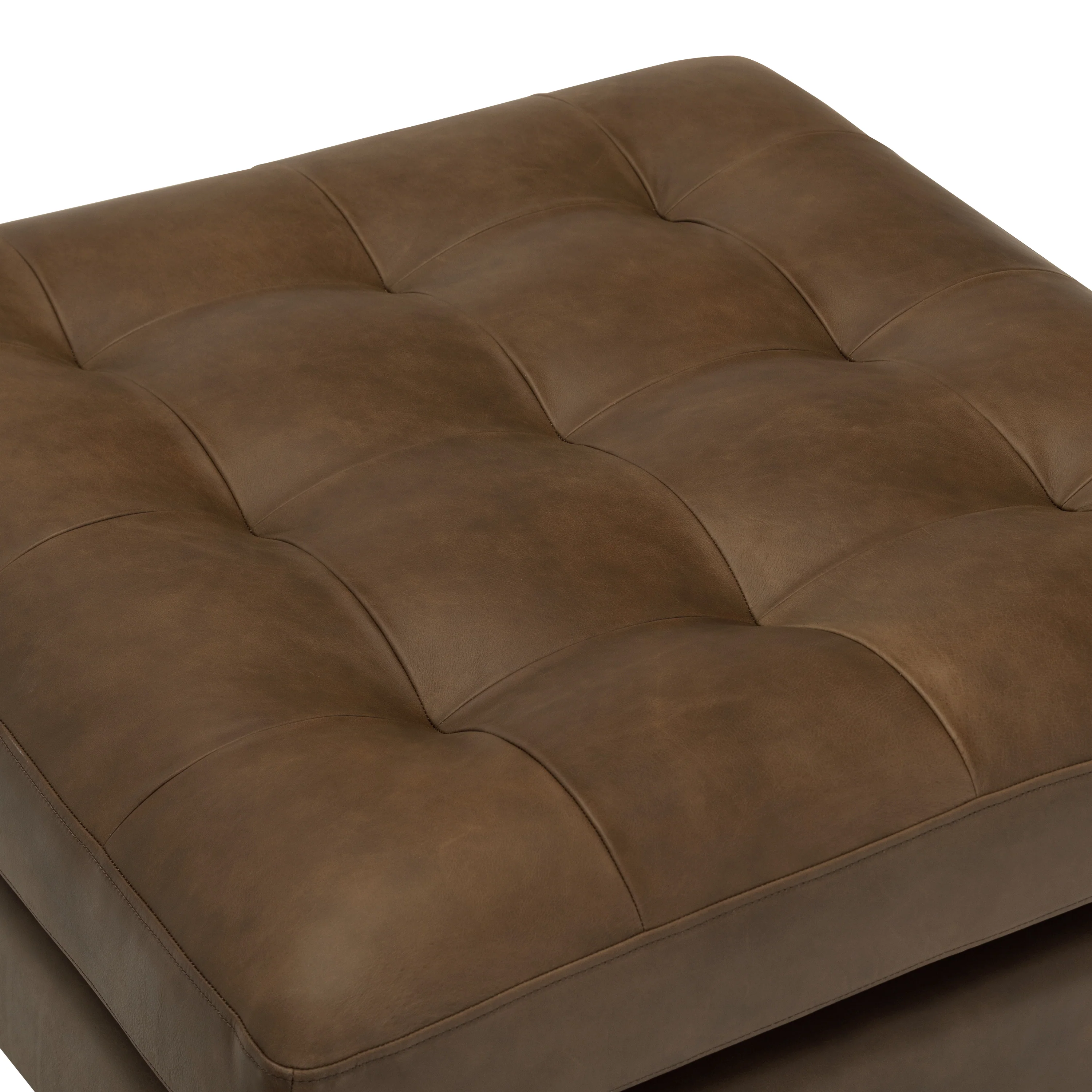 Napa Leather Ottoman | Cocoa Brown - Image 8