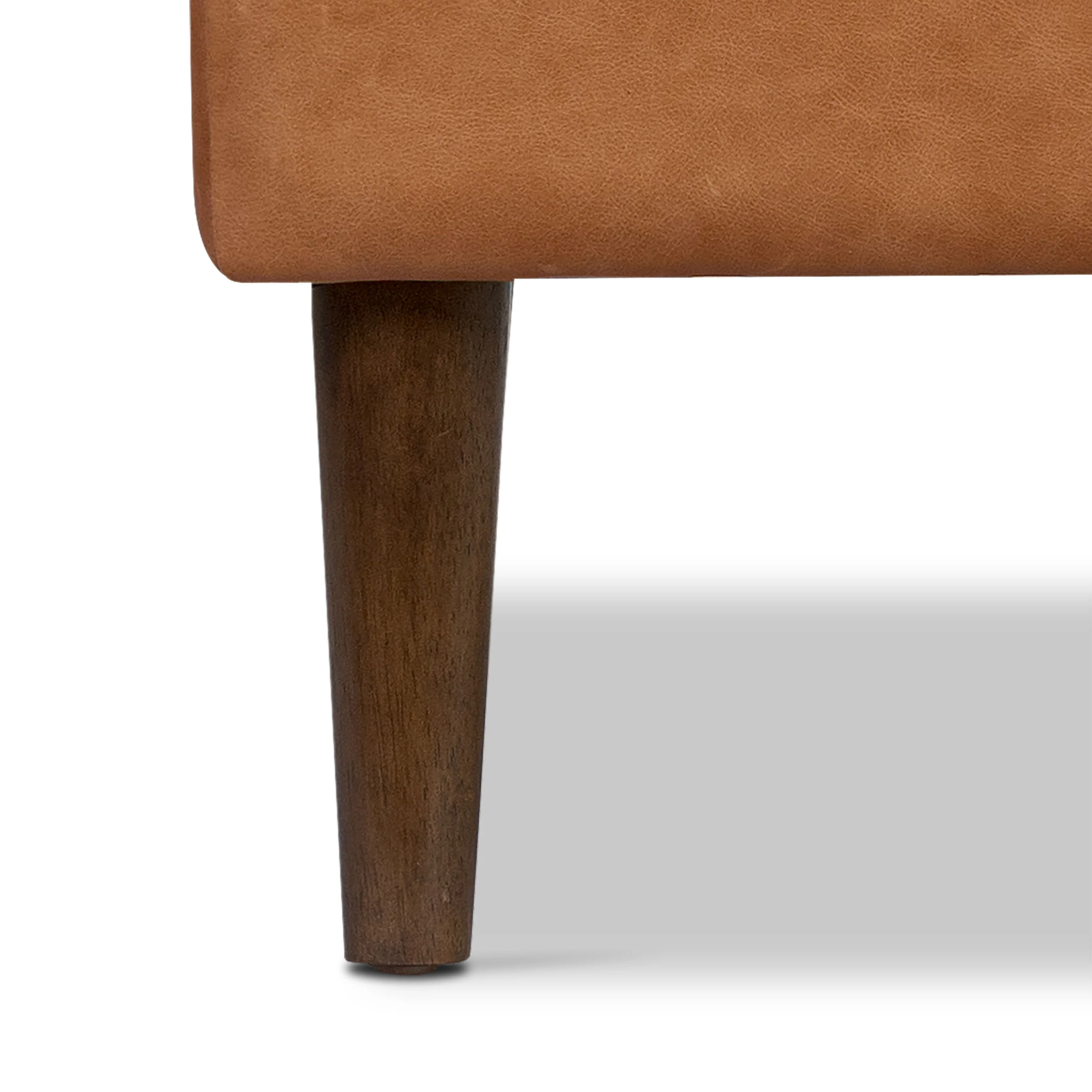 Napa Leather Ottoman | Cognac Tan - Image 8