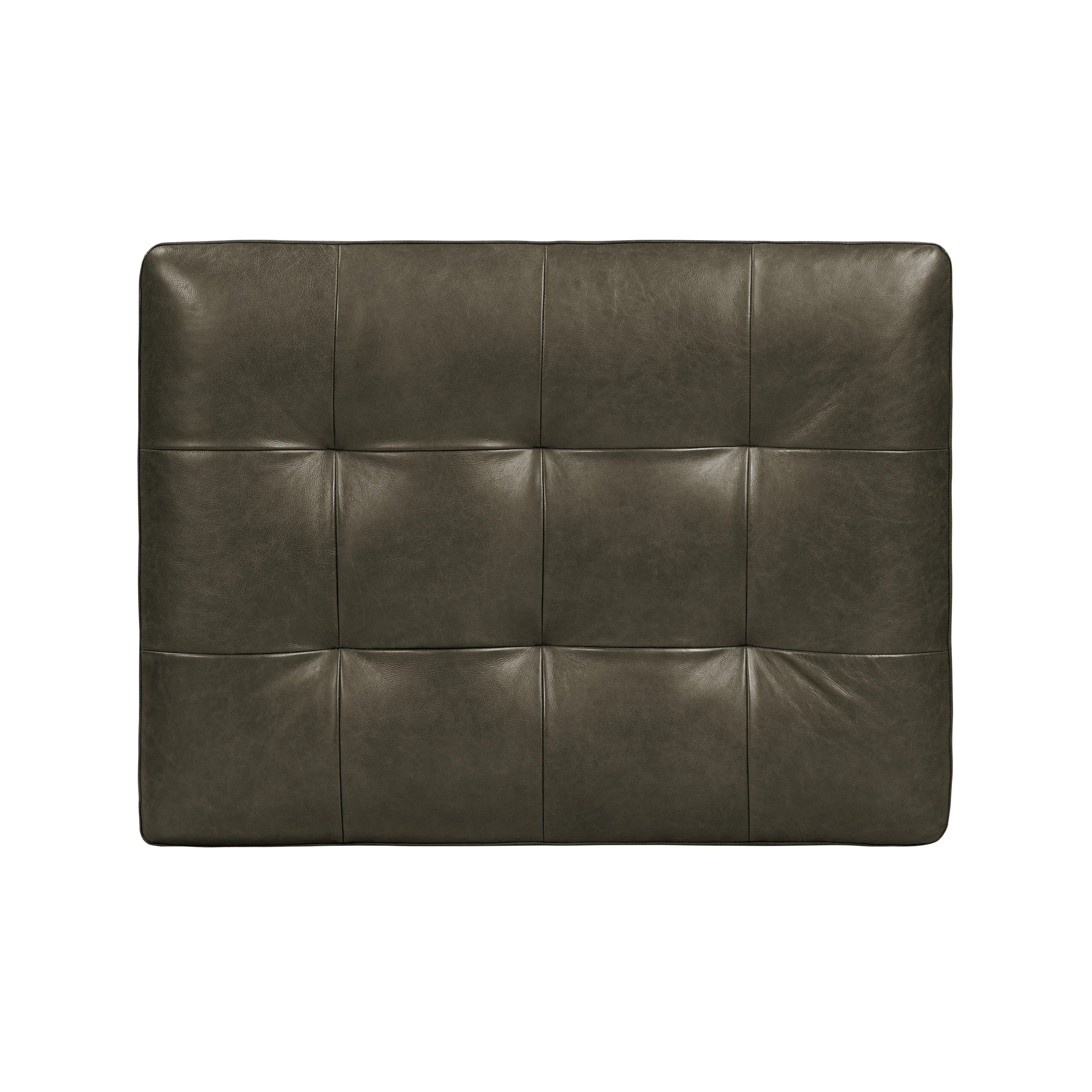 Napa Leather Ottoman | Olivine Green - Image 5