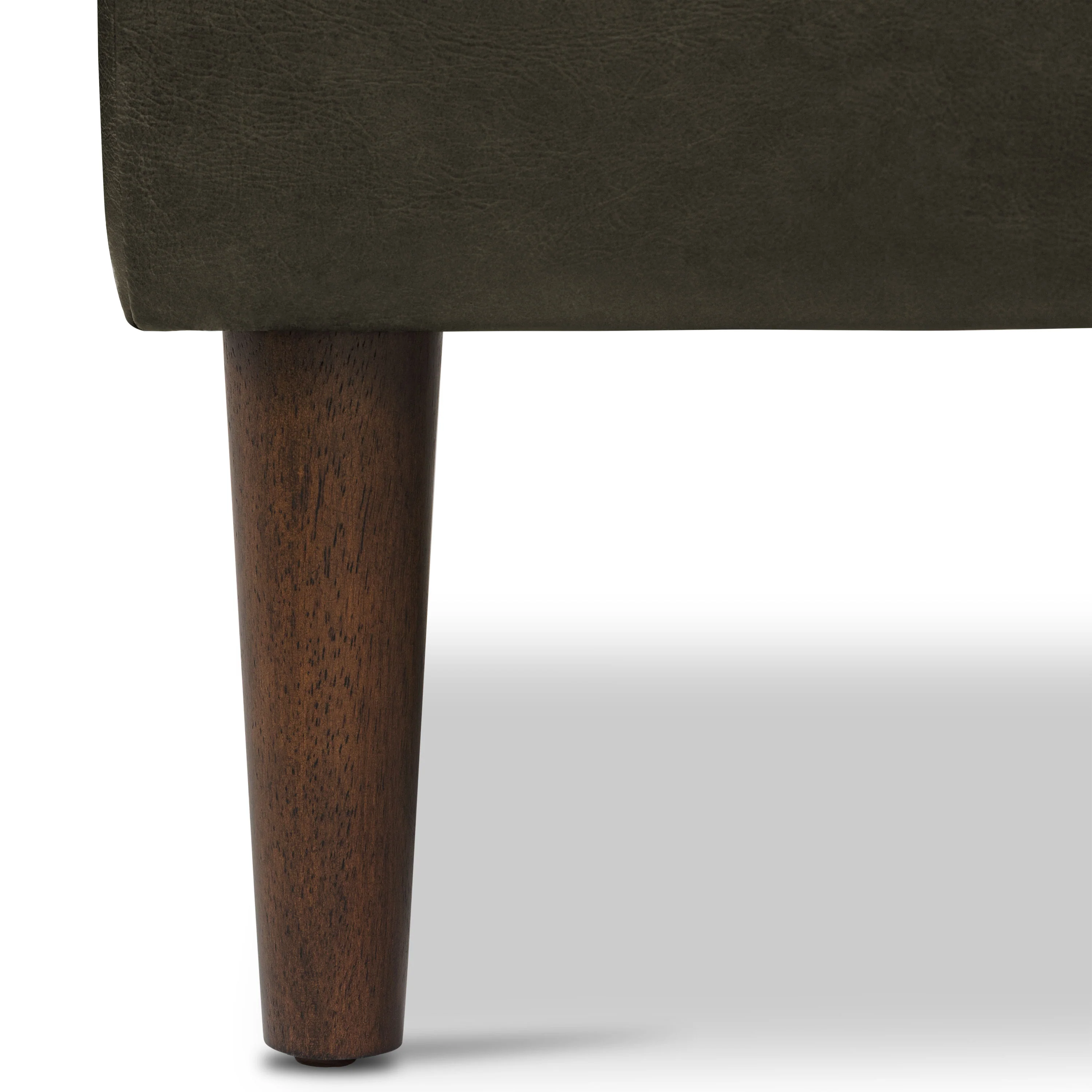 Napa Leather Ottoman | Olivine Green - Image 8