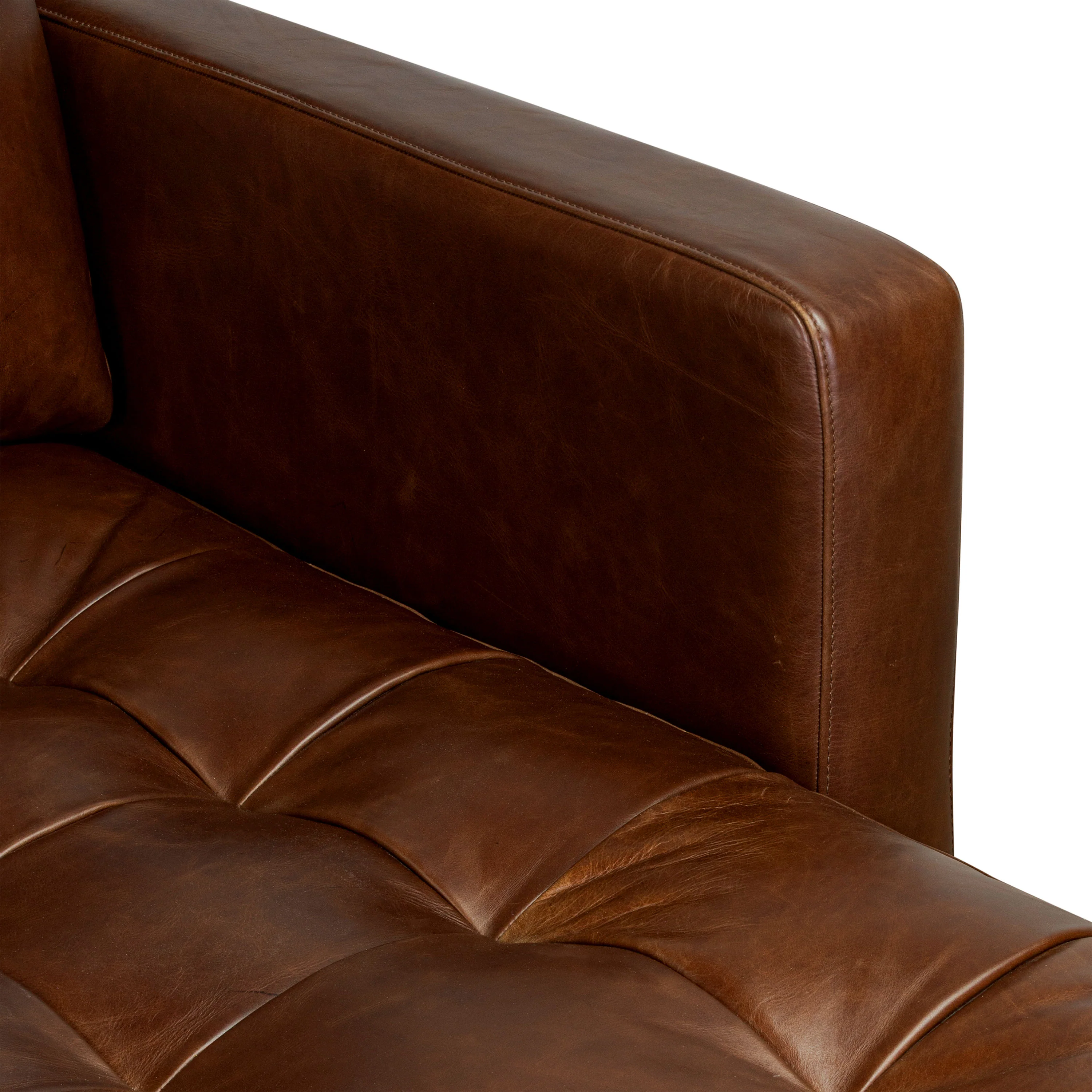 Napa 113.5" Leather Right-Facing Pull-Out Sleeper Sectional Sofa | Oscuro Brown - Image 10