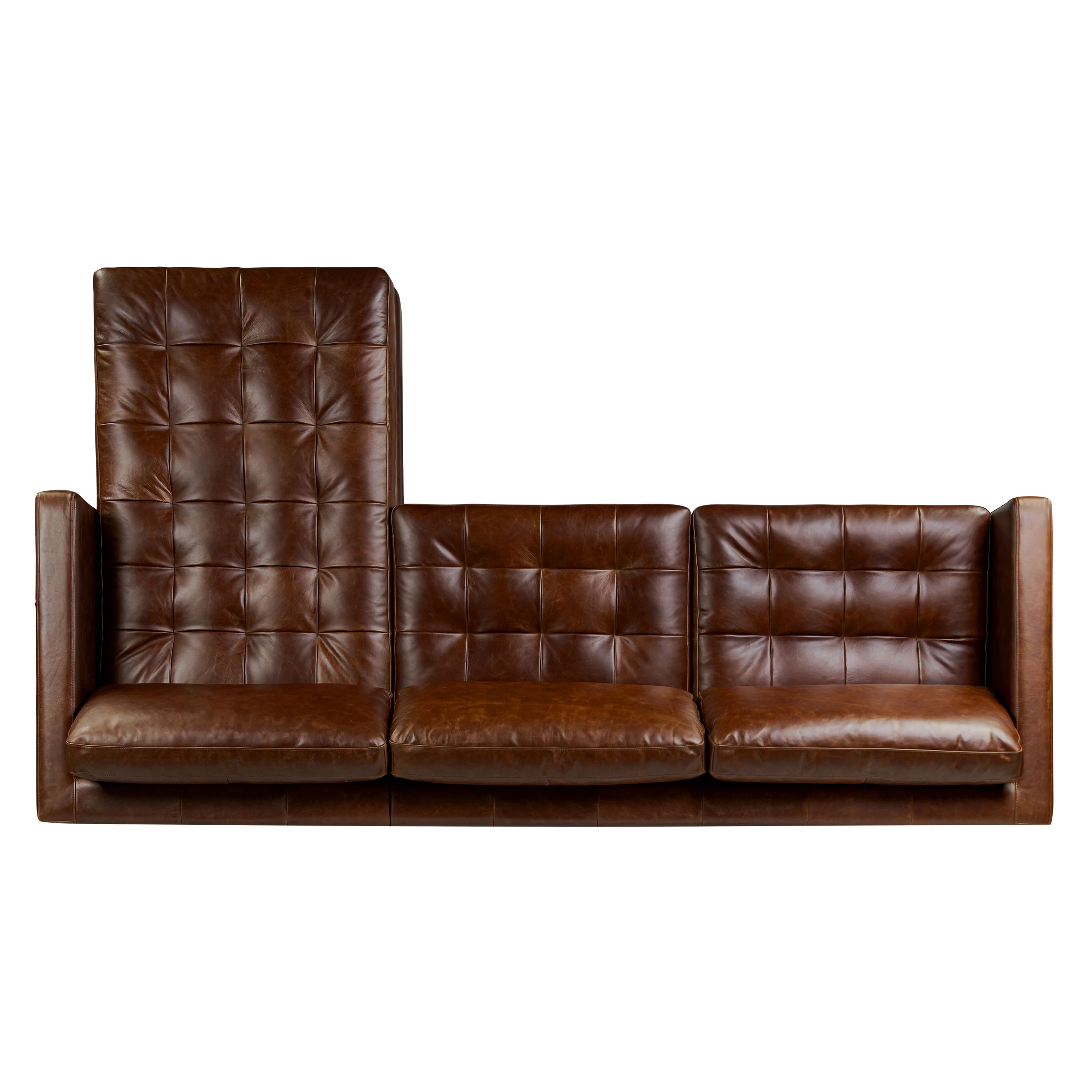 Napa 113.5" Leather Right-Facing Pull-Out Sleeper Sectional Sofa | Oscuro Brown - Image 16