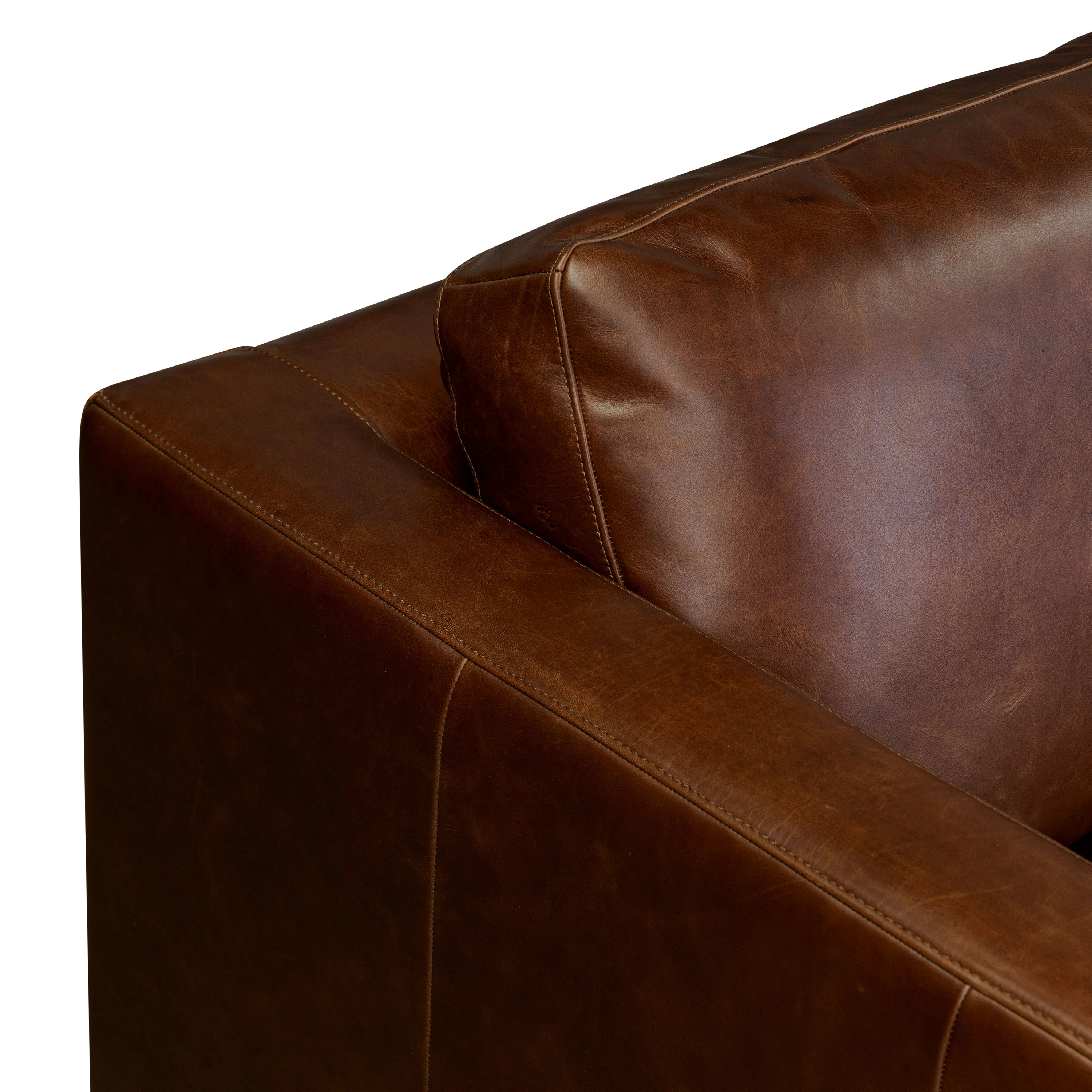 Napa 113.5" Leather Right-Facing Pull-Out Sleeper Sectional Sofa | Oscuro Brown - Image 7