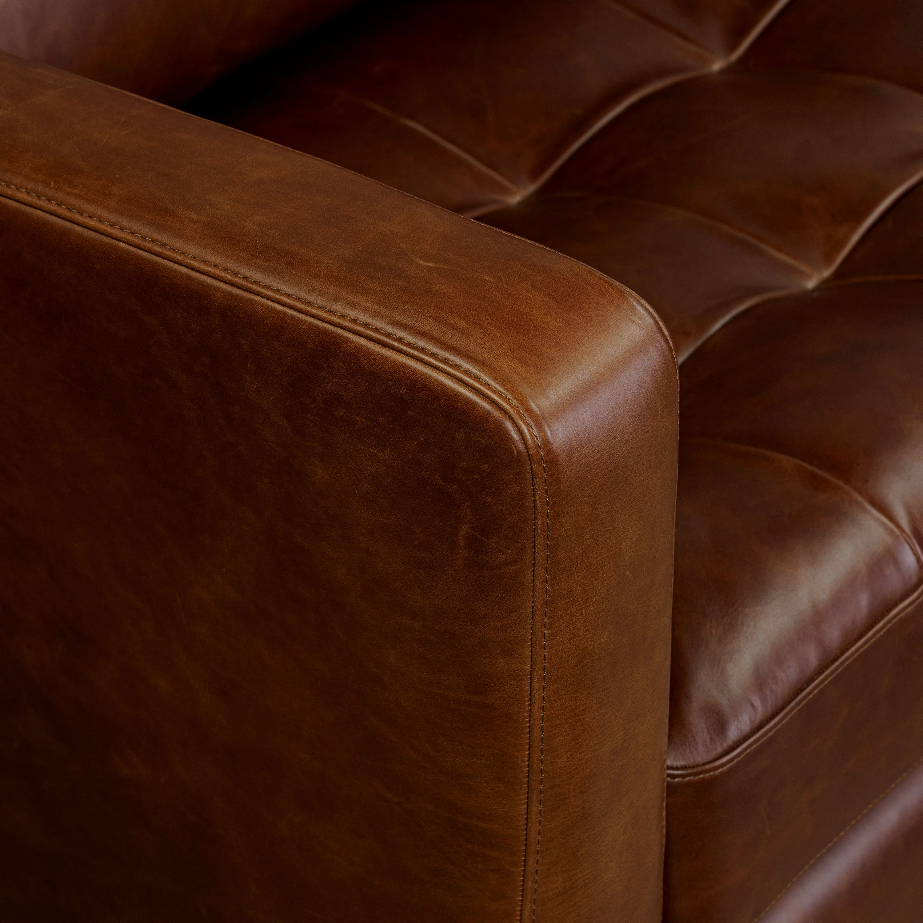 Napa 113.5" Leather Right-Facing Pull-Out Sleeper Sectional Sofa | Oscuro Brown - Image 8