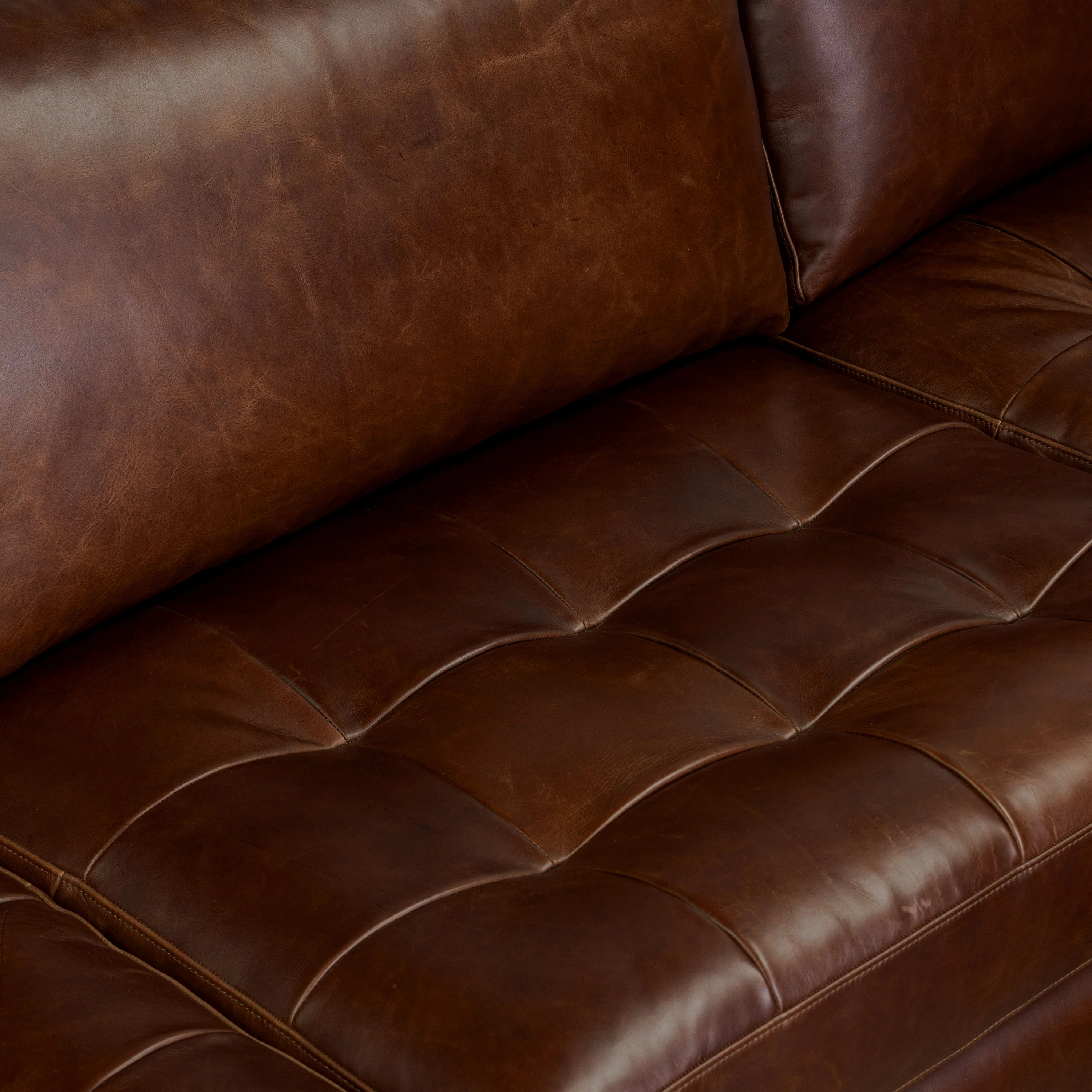 Napa 113.5" Leather Right-Facing Pull-Out Sleeper Sectional Sofa | Oscuro Brown - Image 9