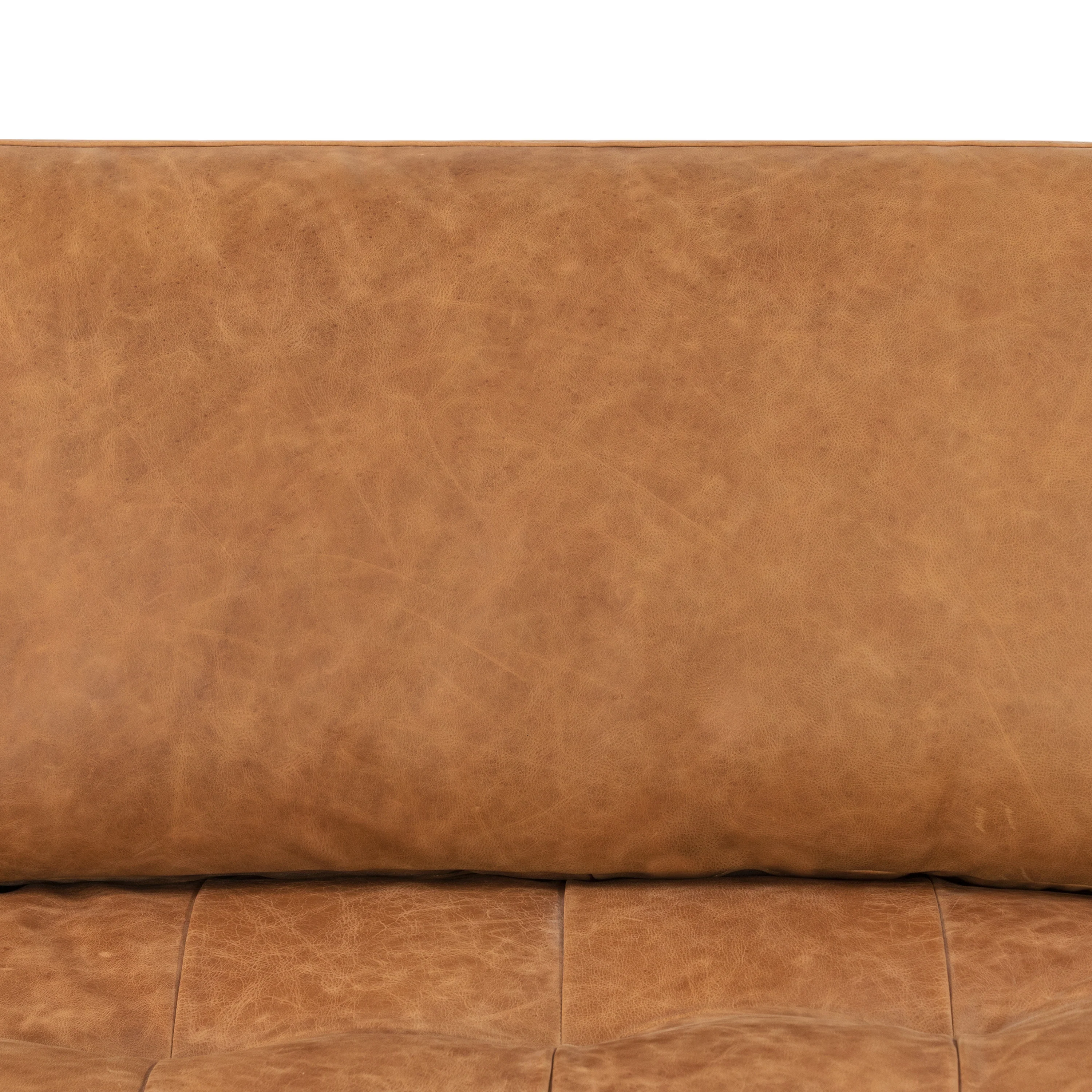 Napa 104.5" Leather Right-Facing Sectional Sofa | Cognac Tan - Image 11
